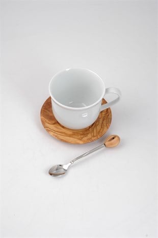 Zeytin Ağacı Çay Fincan Seti Kaşıklı