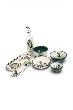 Zeytin Desenli  Yağdanlık