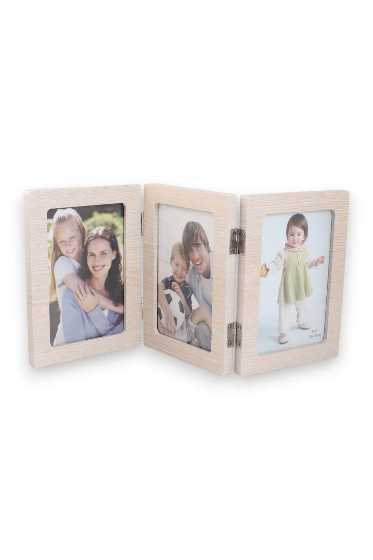 10x15cm İnce 3 Resimli Paravan Çerçeve