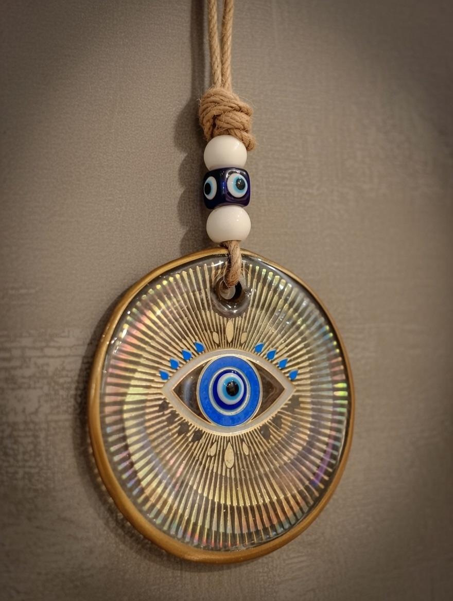 13 cm Yaldız Gold  Detaylı Nazarlık No:3