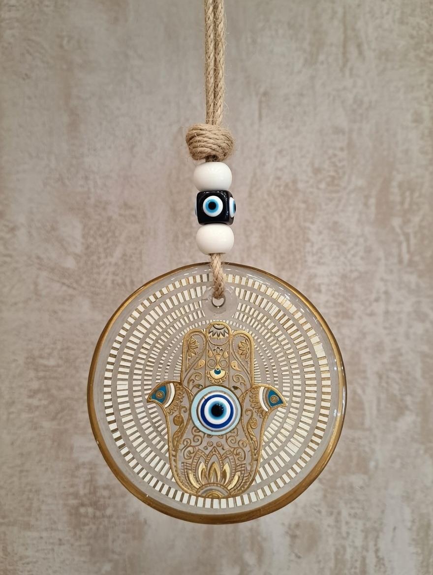13 cm Yaldız Gold  Detaylı Nazarlık No:4
