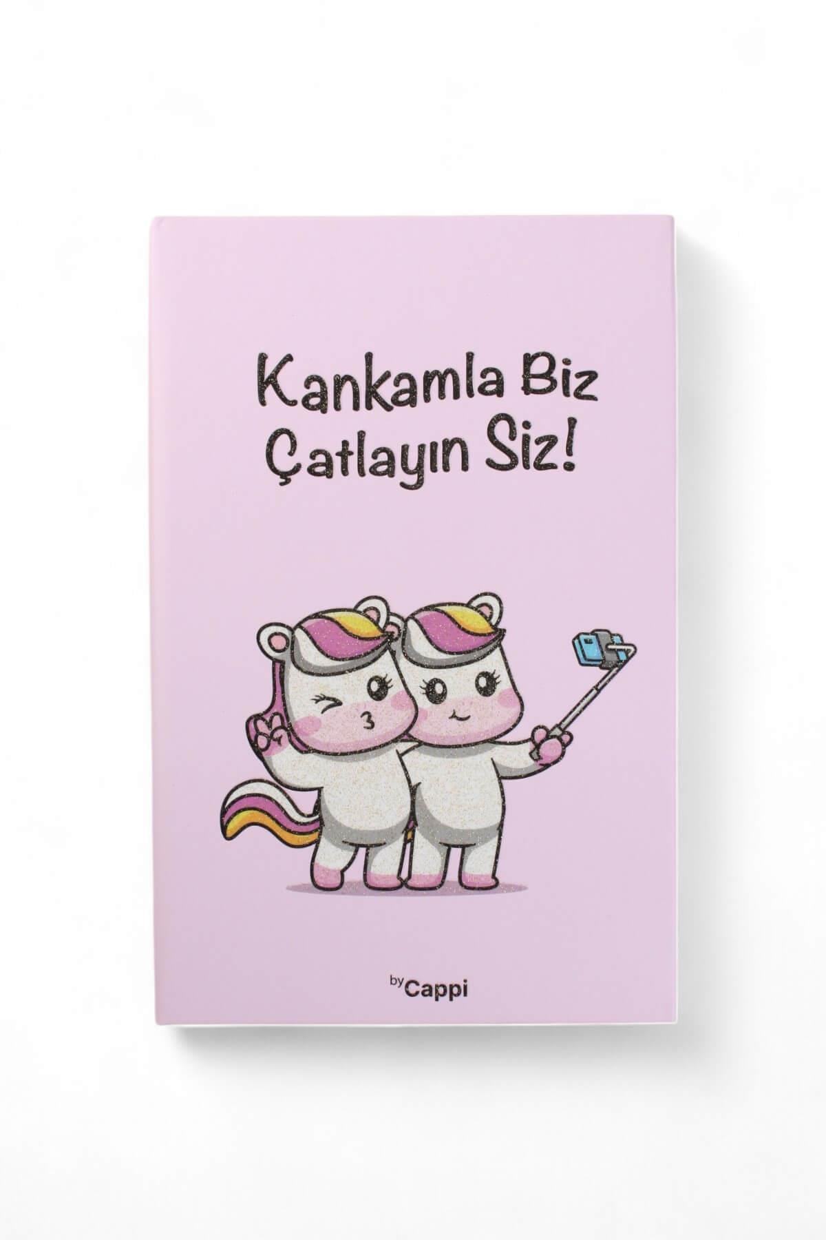 14x21cm Çizgili Sert Kapak Kankamla  Biz 160 Sayfa Dikişli Defter