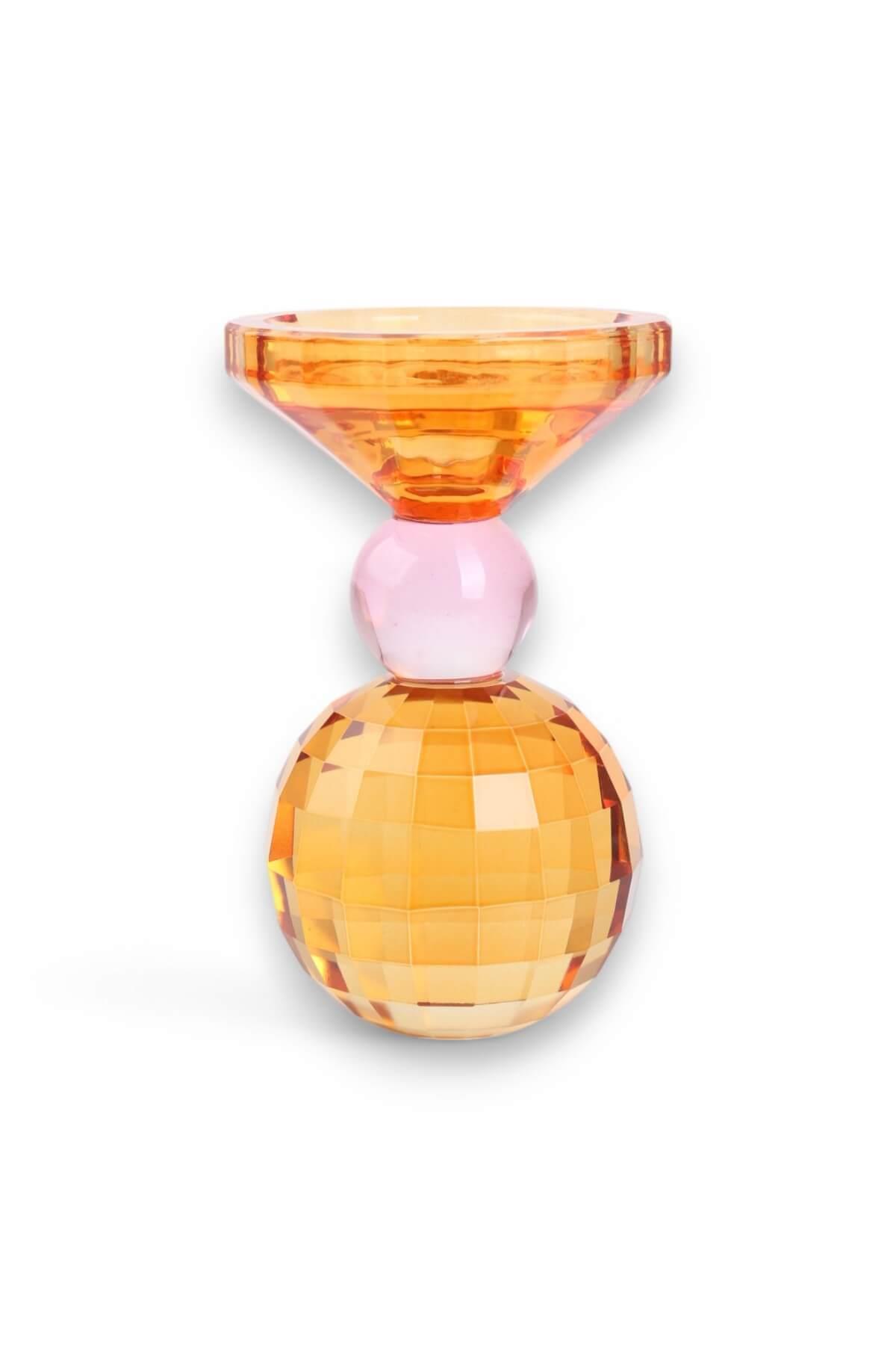 15cm Kristal Top Mumluk Turuncu Pembe