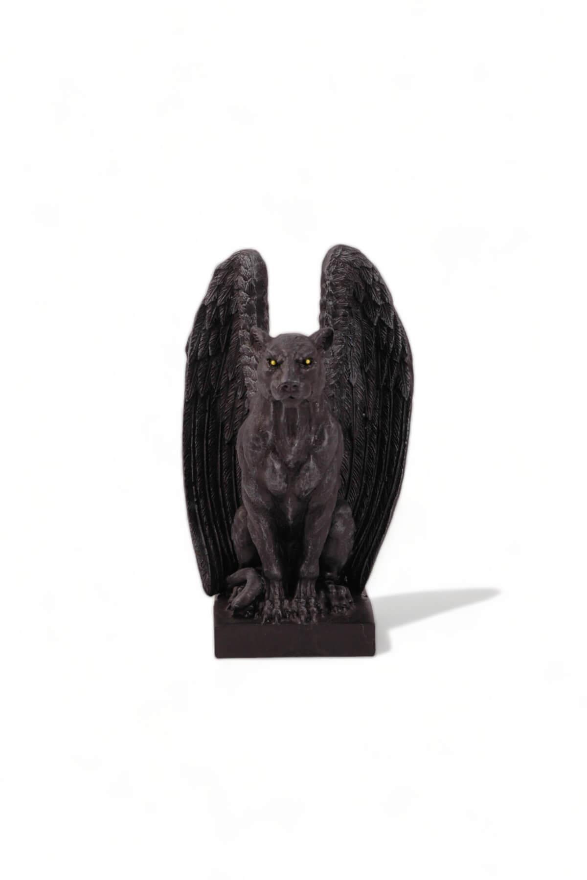 16cm Kanatlı Siyah Puma Polyester Dekor