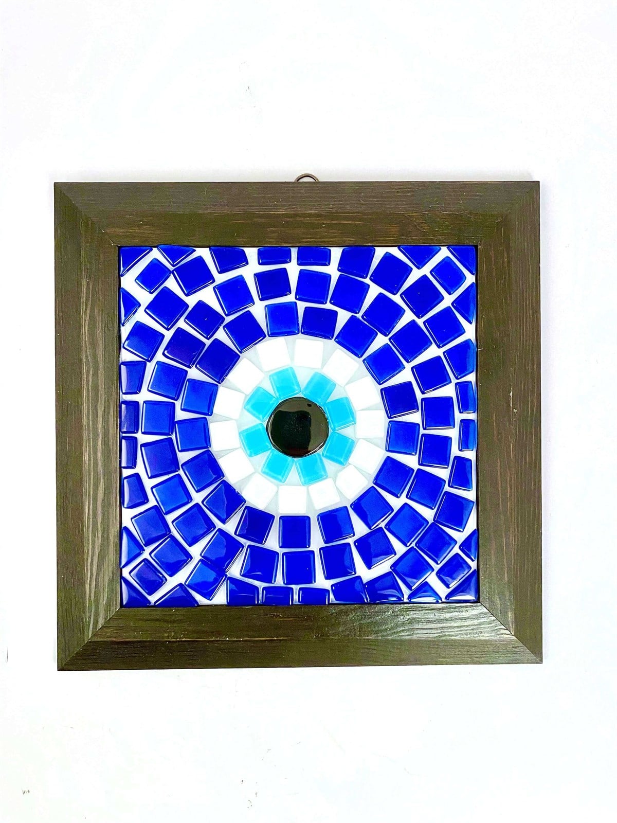 21x21cm Ahşap Çerçeveli Mozaik Cam Nazarlık