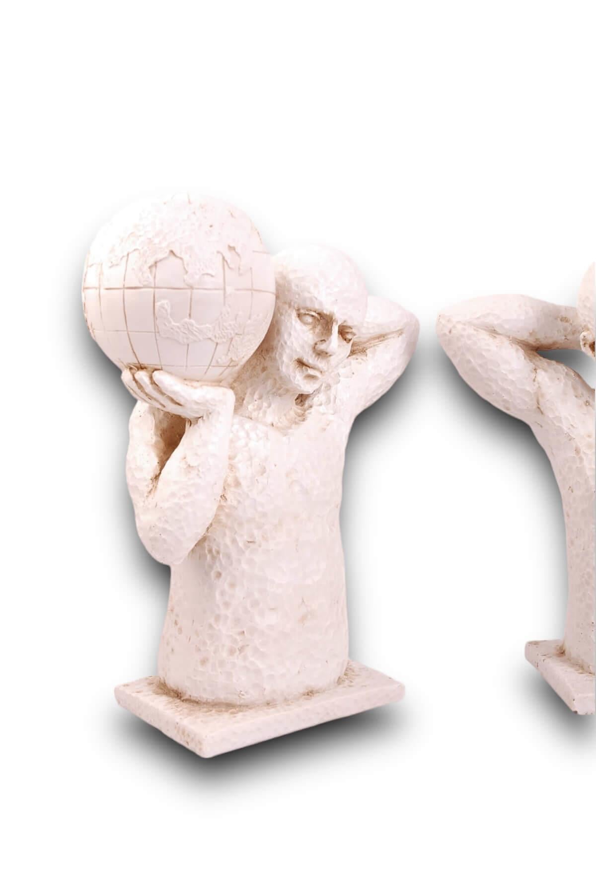 2'li Beyaz Atlas Kitap Tutucu Polyester Dekor