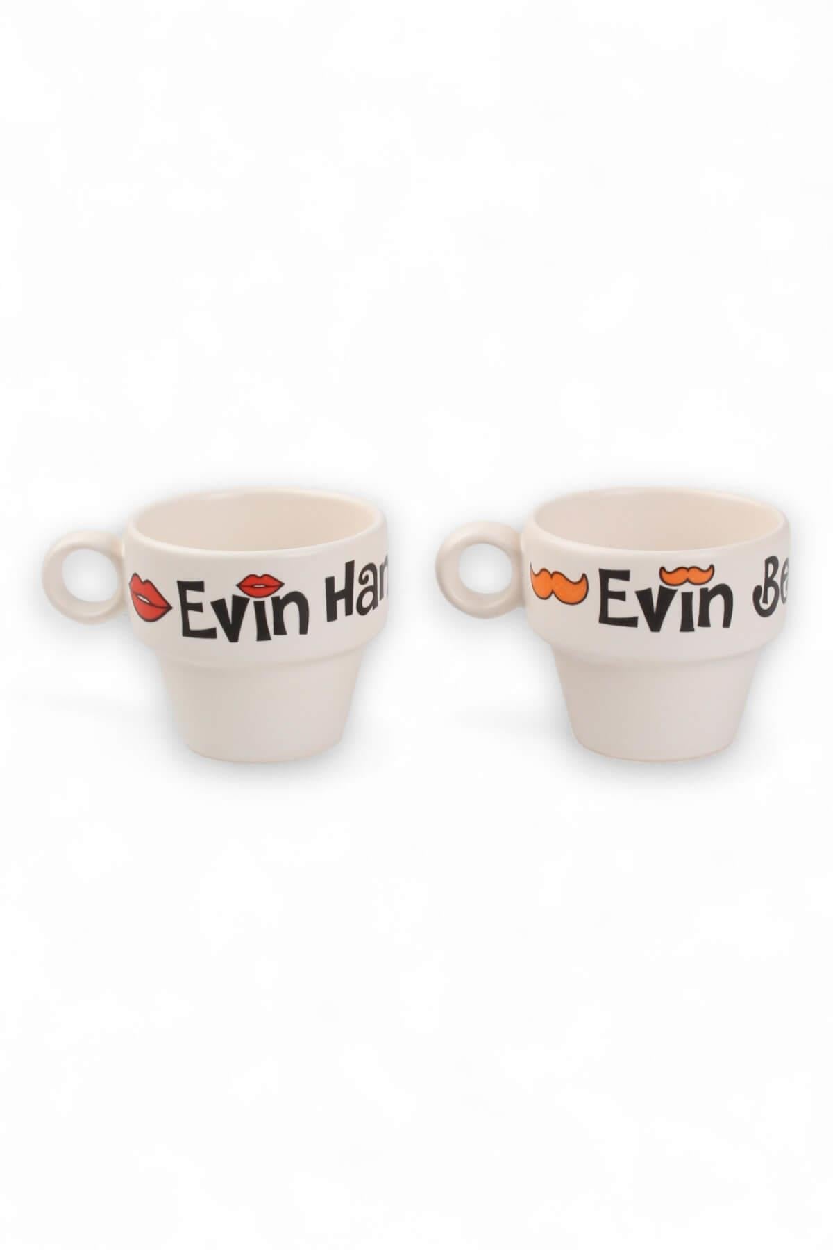 2'Li Evin Hanımı Evin Beyi Espresso Fincanı