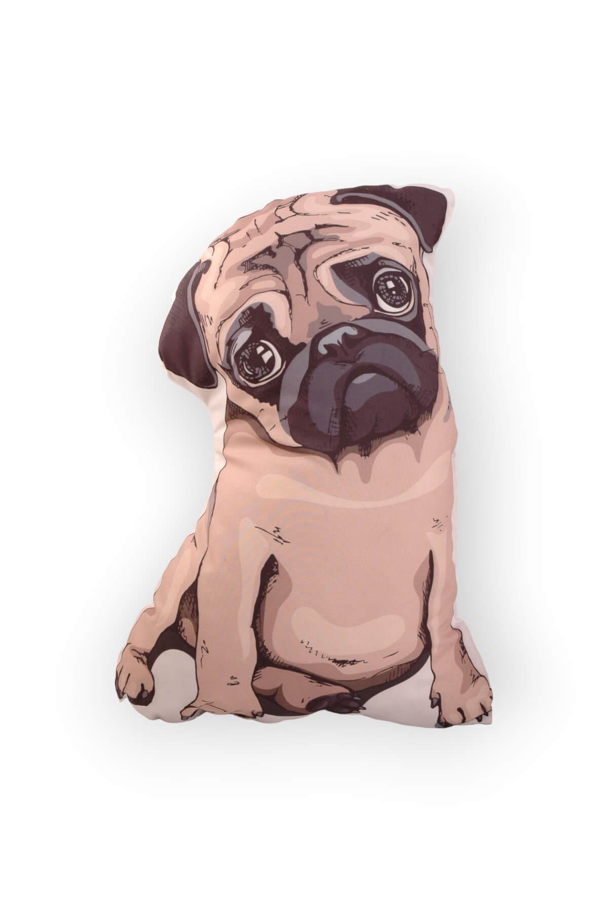35cm Oturan Pug Köpek Yastık