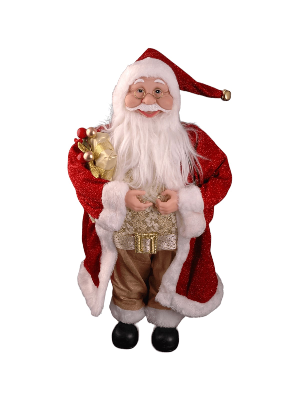 45cm Kırmızı Dore Ayakta Noel Baba