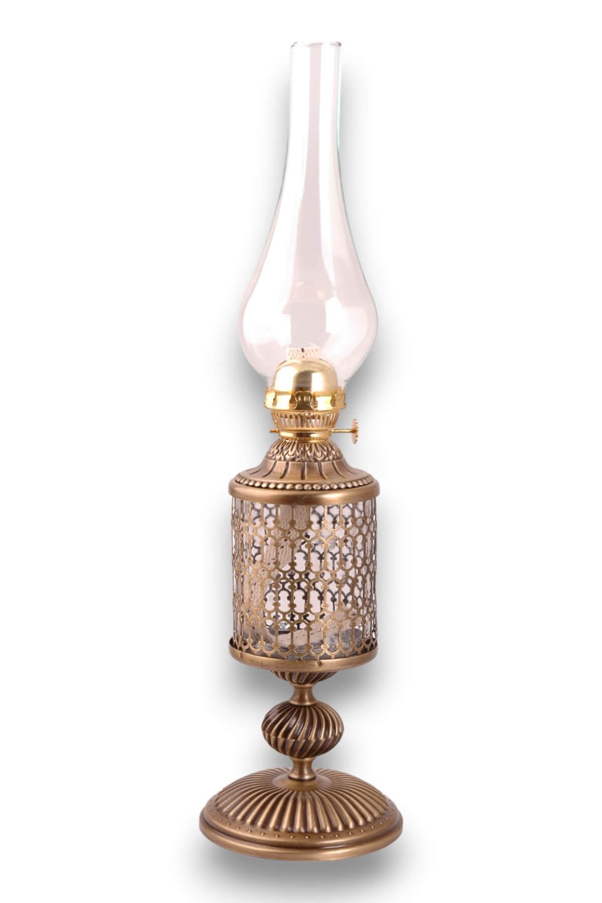 48 cm Antik Eskitme Gaz Lambası + Yakıt