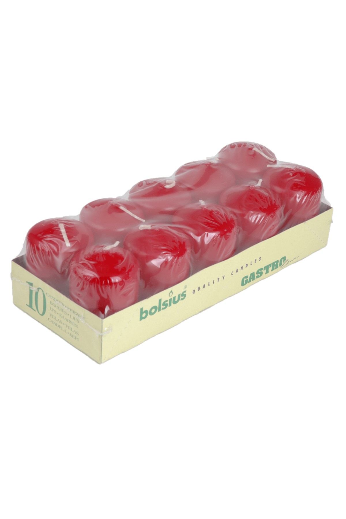 4x6 10'lu Bordo Mini Kütük Mum