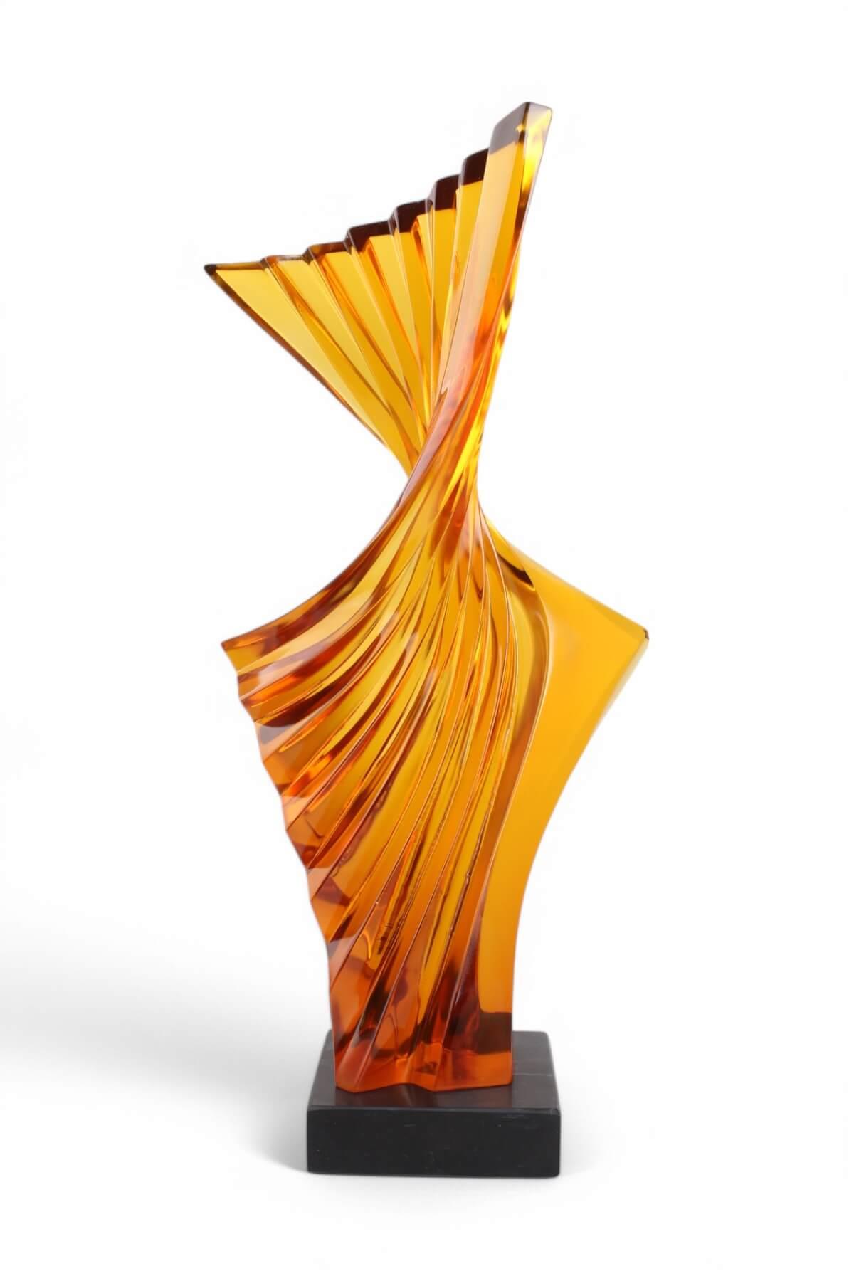 50cm Amber Reçine Soyut Heykel Odine