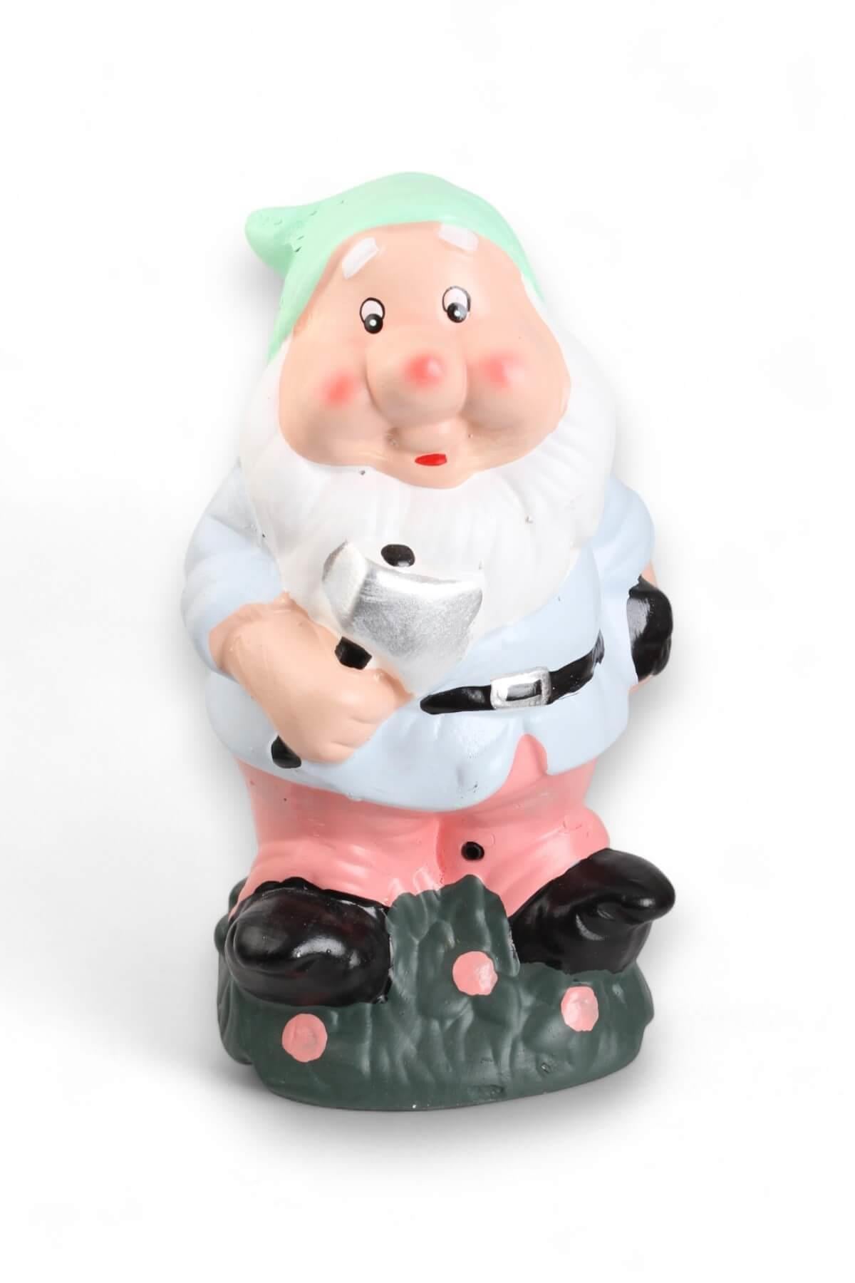 Açık Yeşil Şapkalı Islık Çalan Cüce Dekor 25cm