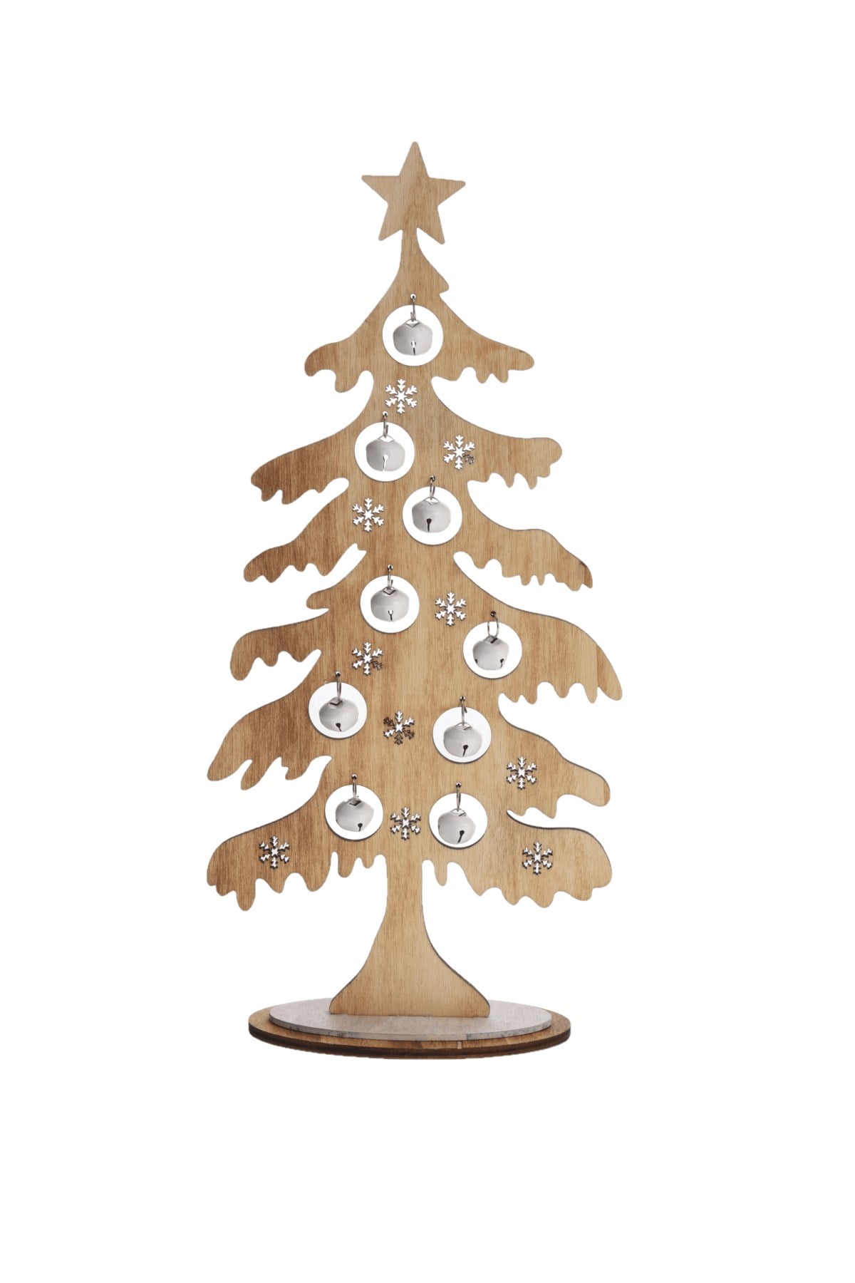Ahşap Çanlı Çam Ağacı 35cm