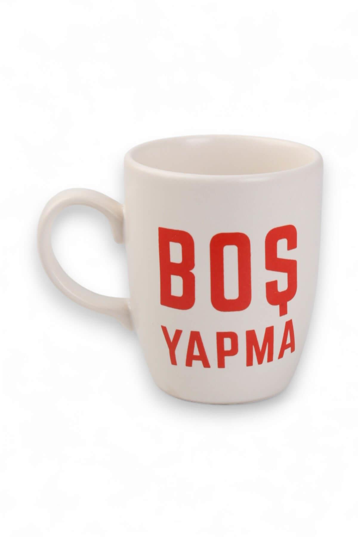 Boş Yapma Oval Krem Kupa