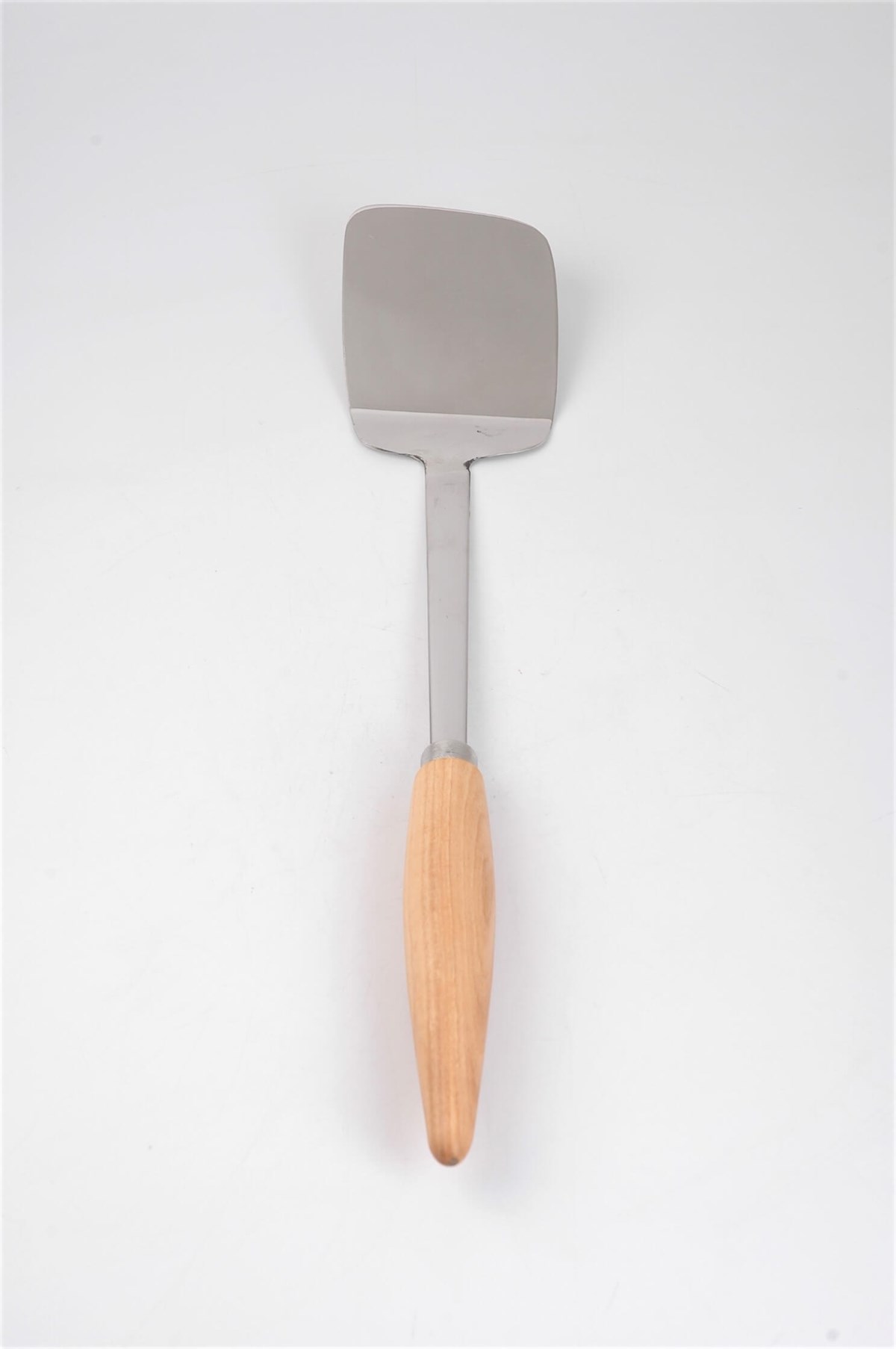 Çelik Servis Spatulası Zeytin Ağacı Saplı