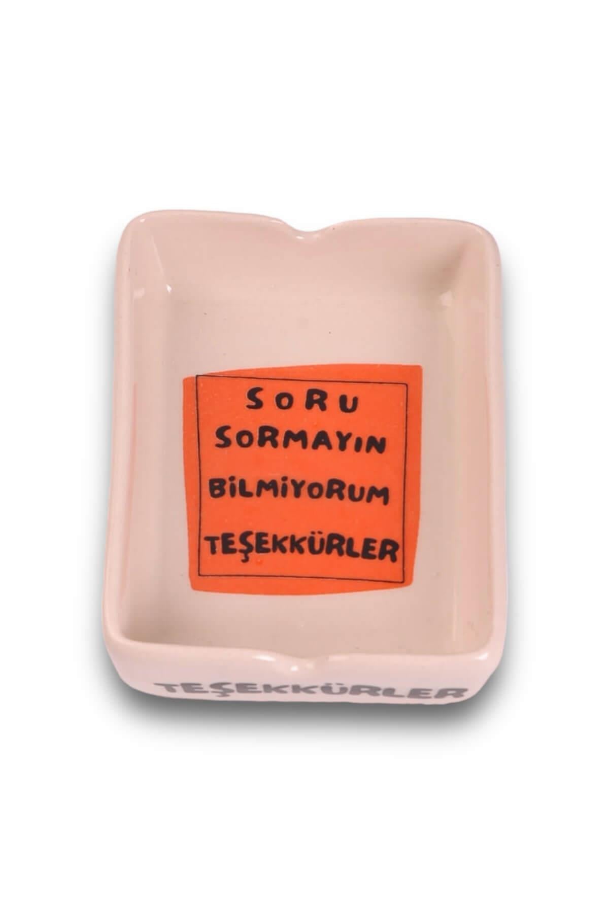 Dikdörtgen Soru Sormayın Seramik Küllük