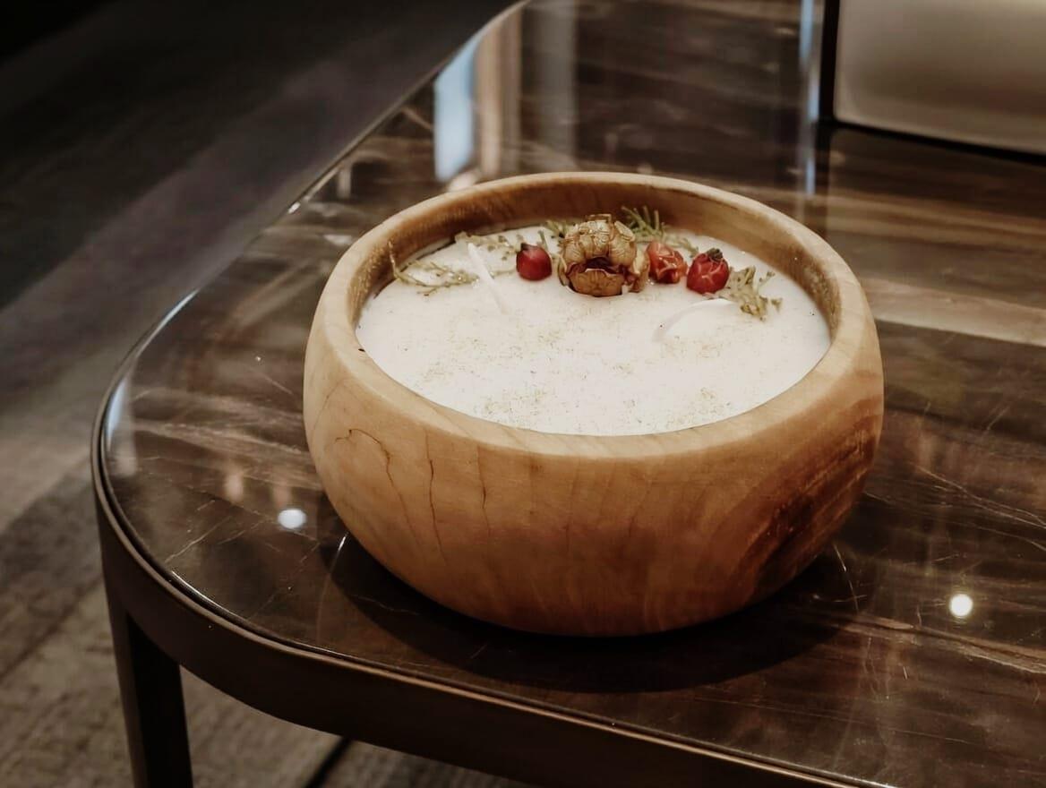 Doğal Şimşir Kaseli Soya Mumu