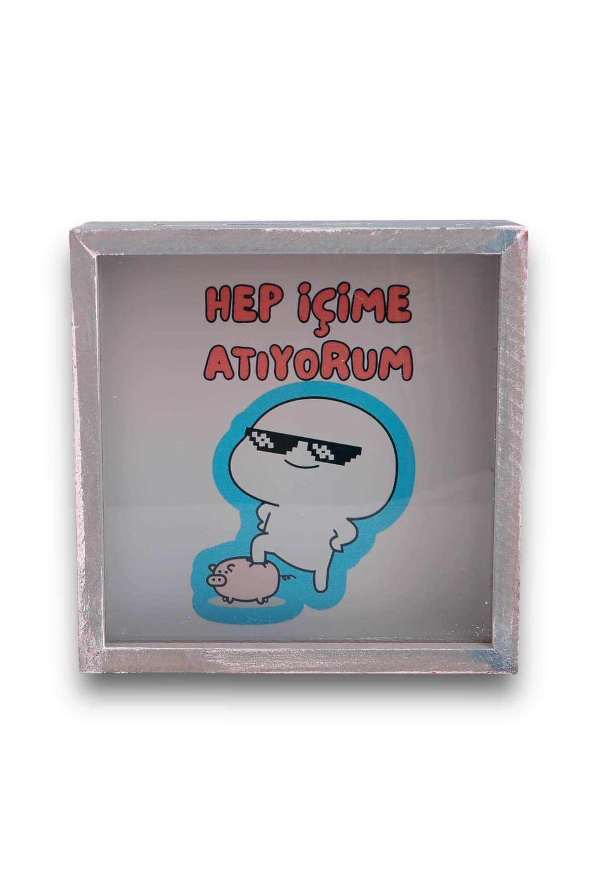 Hep İçime Atıyorum Kare Kumbara