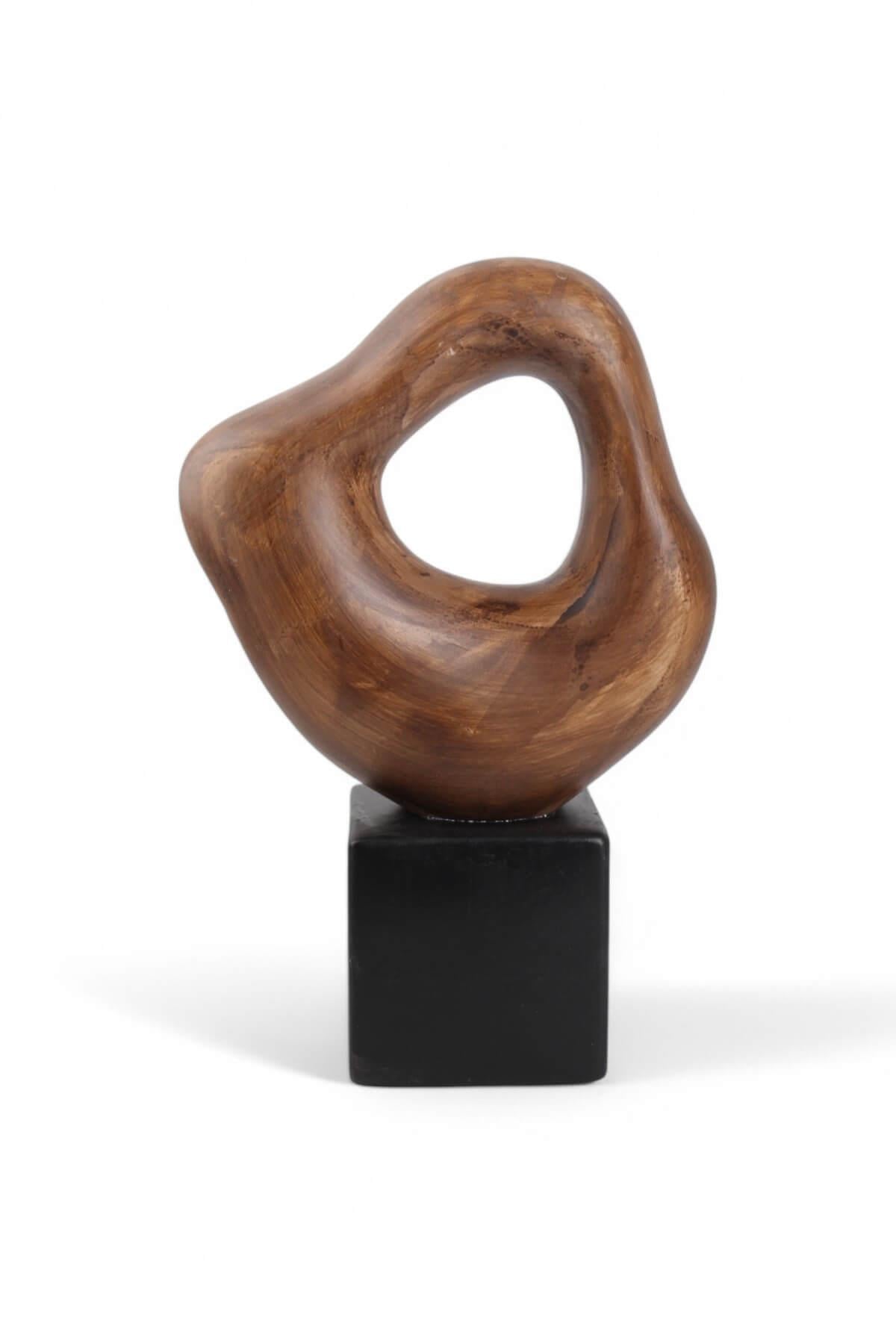 Holly Stone Ahşap Renk Seramik Dekor