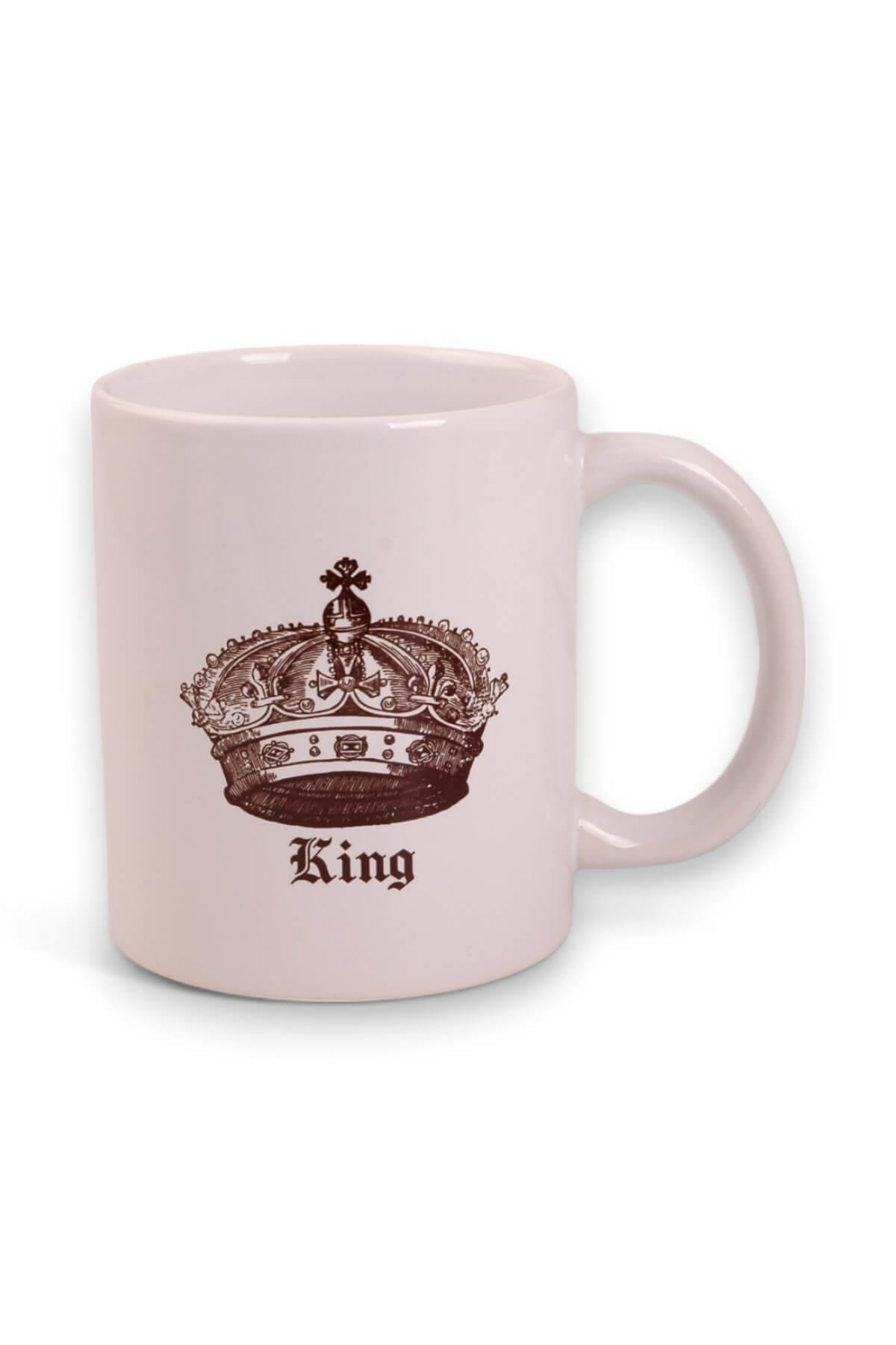 King Taç Kupa Seti Siyah Beyaz