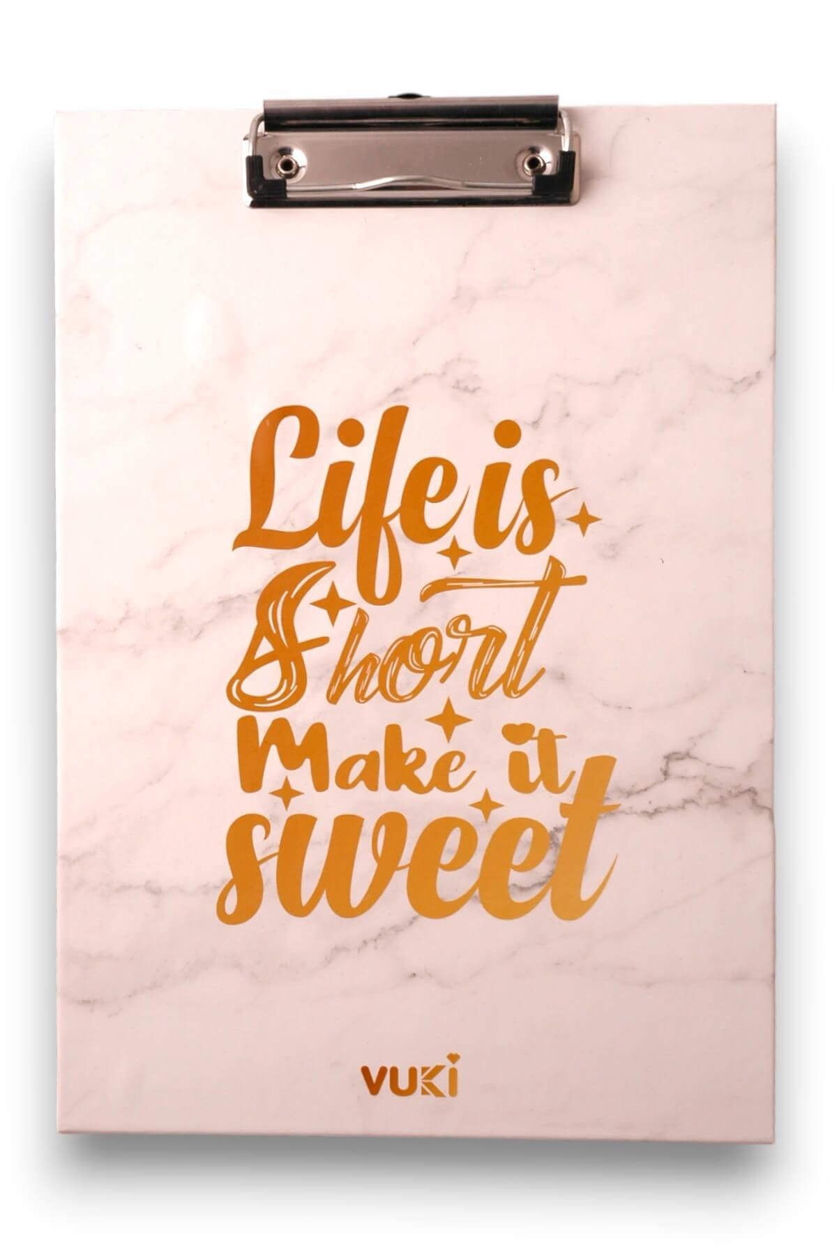 Life is Short Desen Sekreterlik