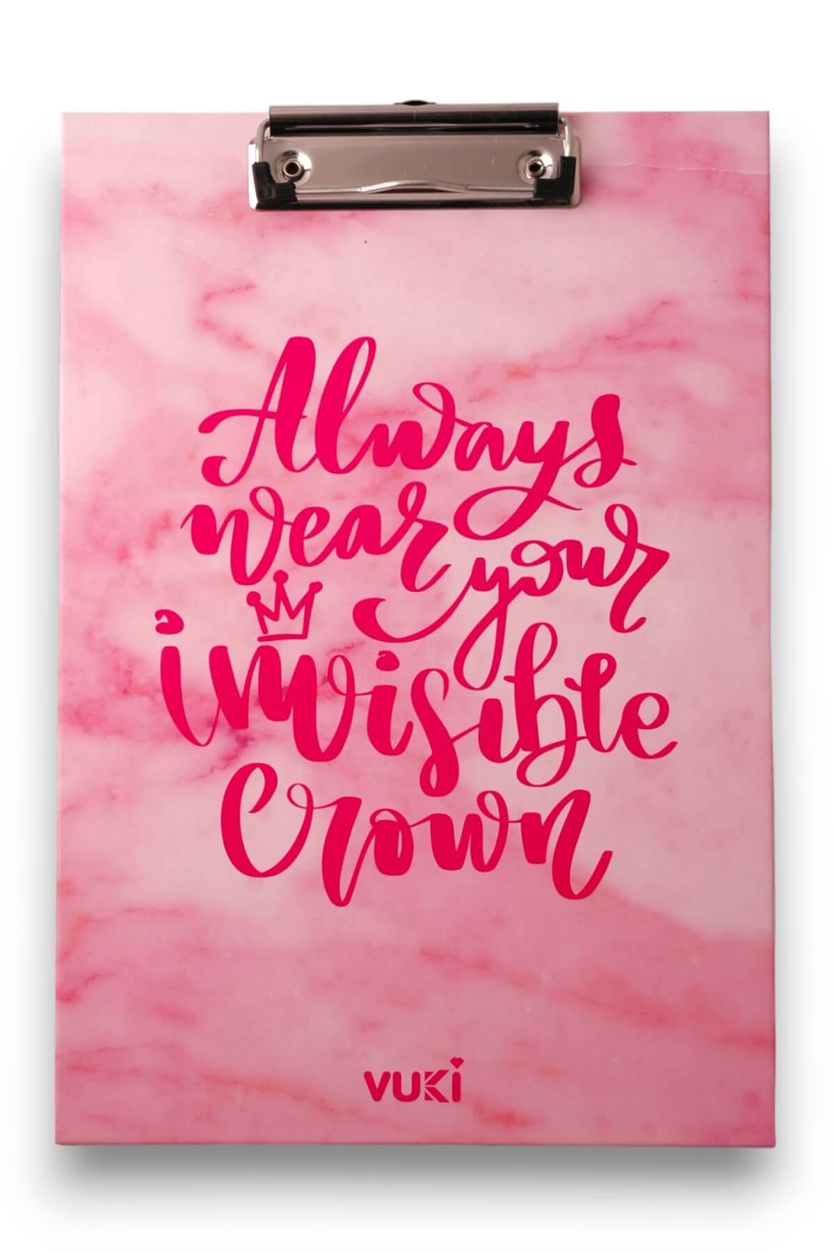 Pembe Crown Desen Sekreterlik