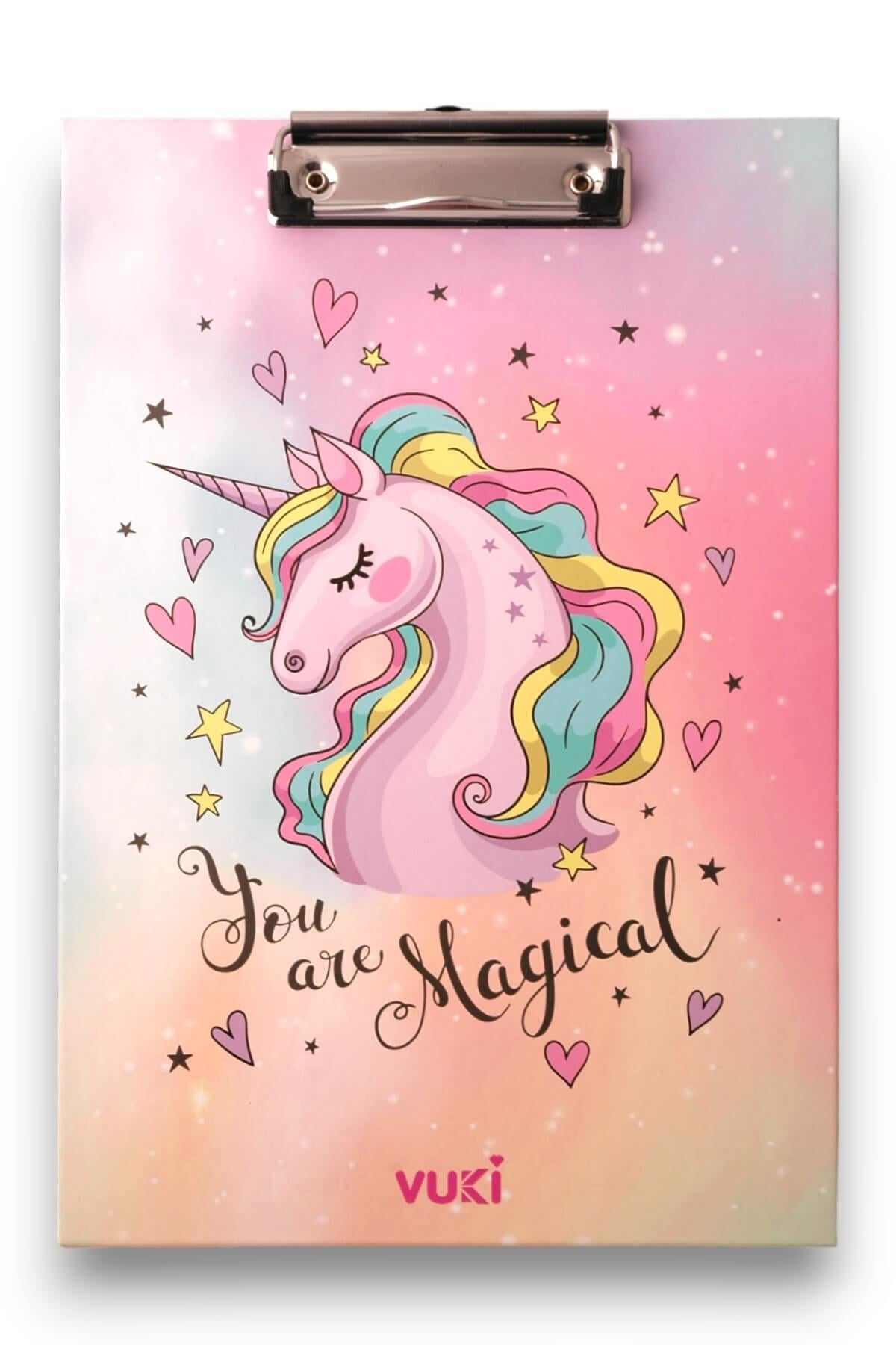 Pembe Unicorn Desen Sekreterlik