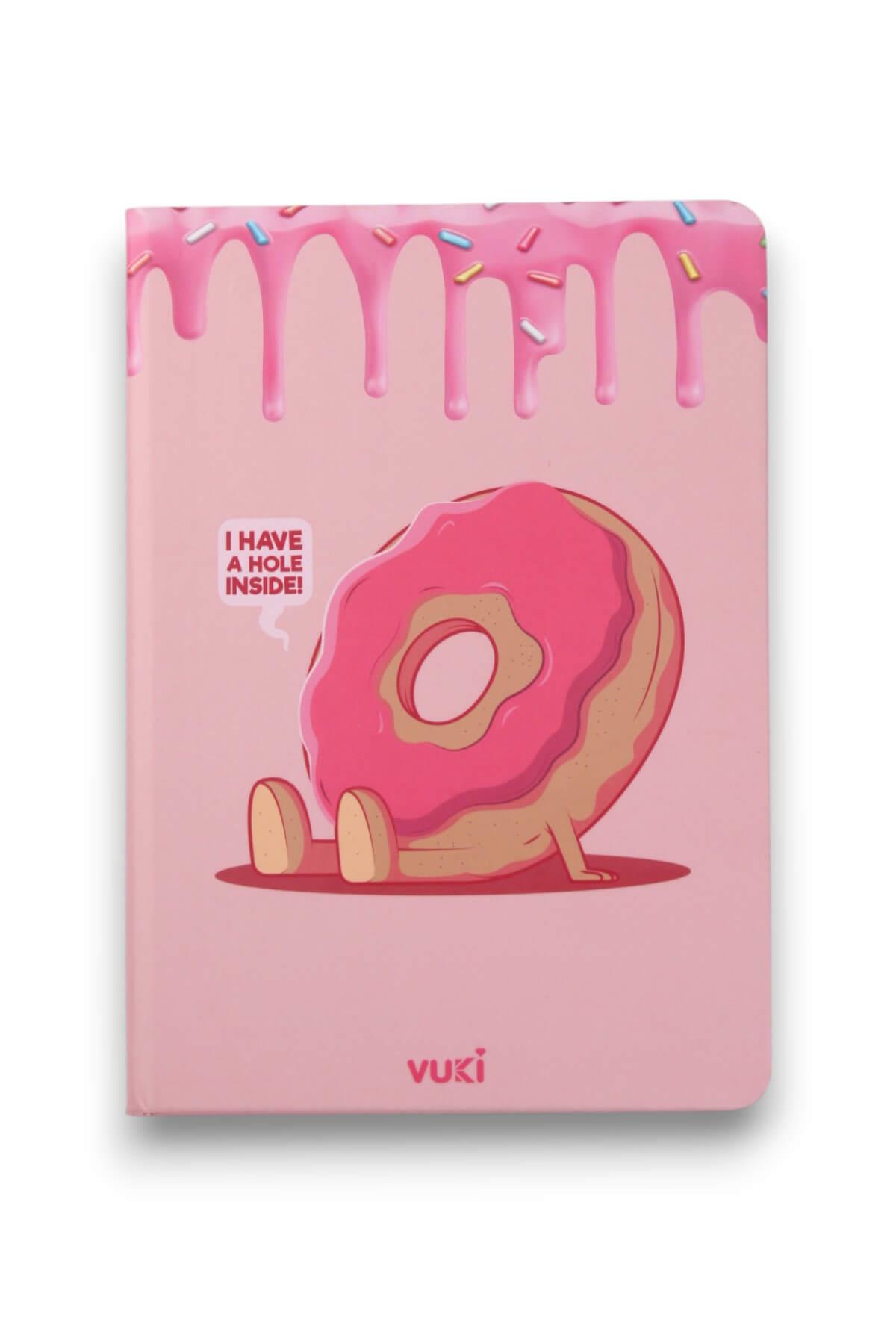 Pink Donut A5 Sert Kapaklı  Not Defteri