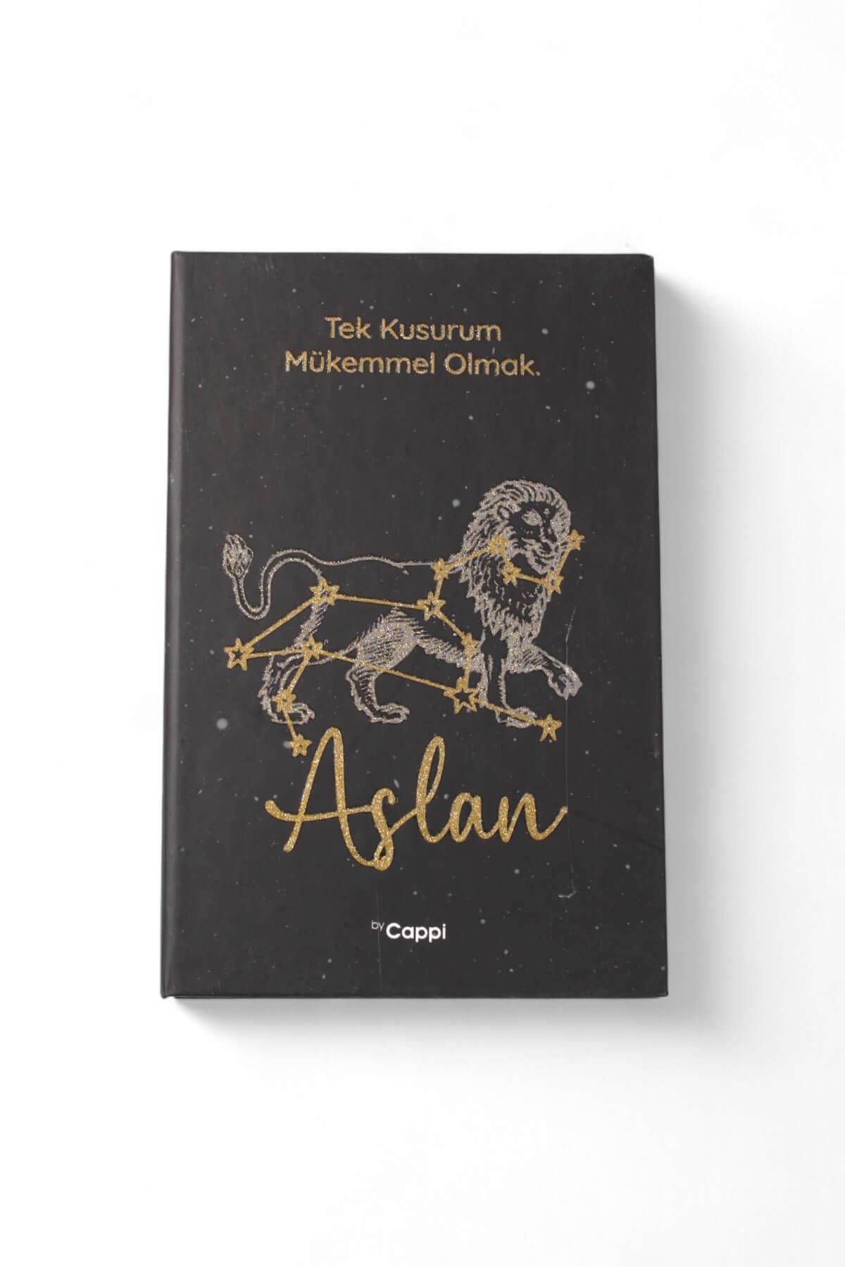 Simli Aslan Burcu Çizgili Defter