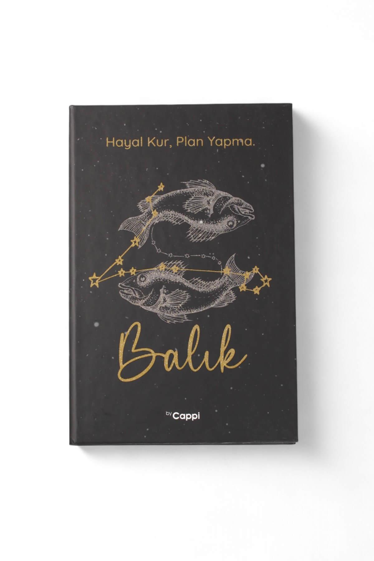 Simli Balık Burcu Çizgili Defter