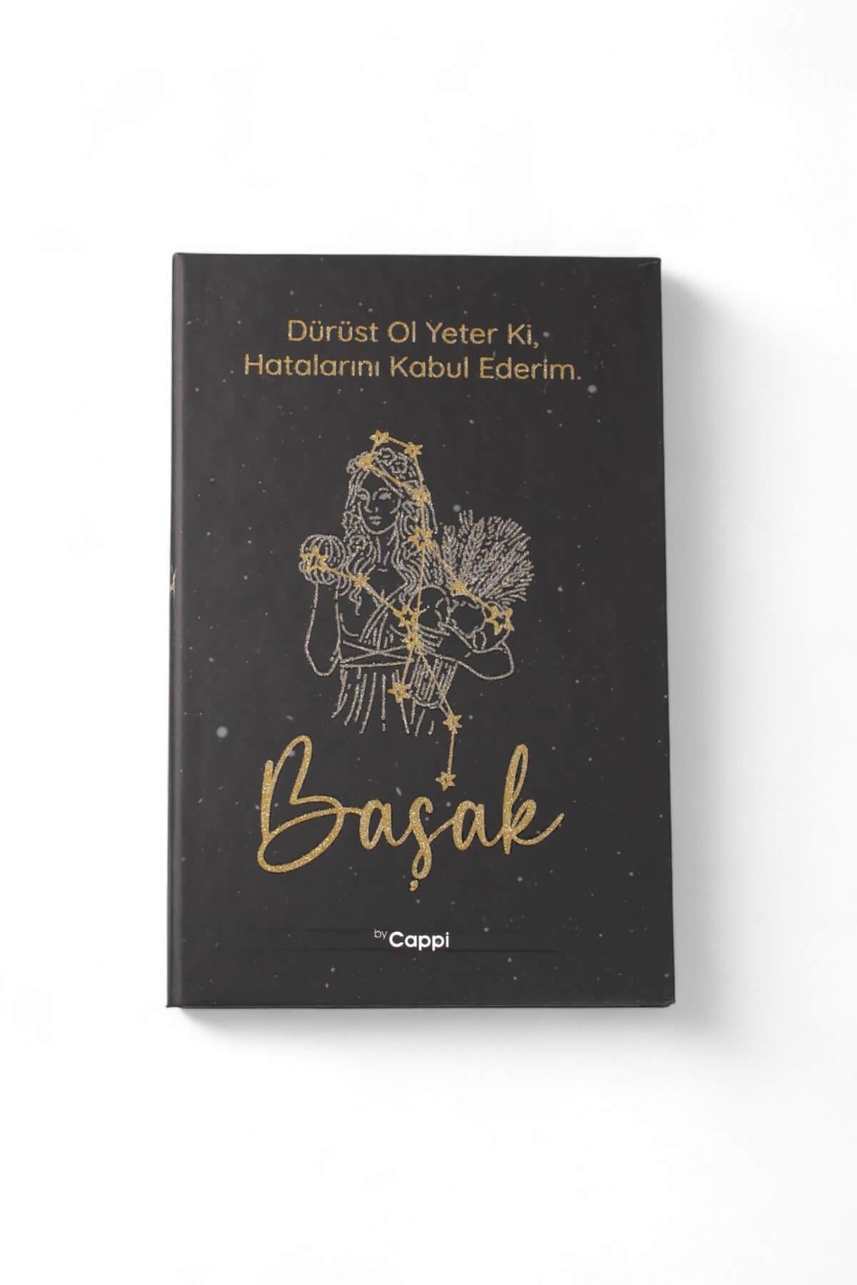 Simli Başak Burcu Çizgili Defter
