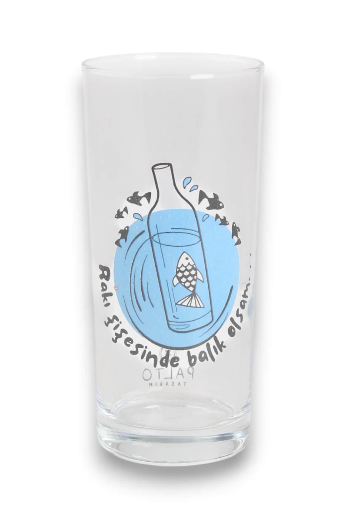 Şişede Balık Olsam Rakı Kadehi