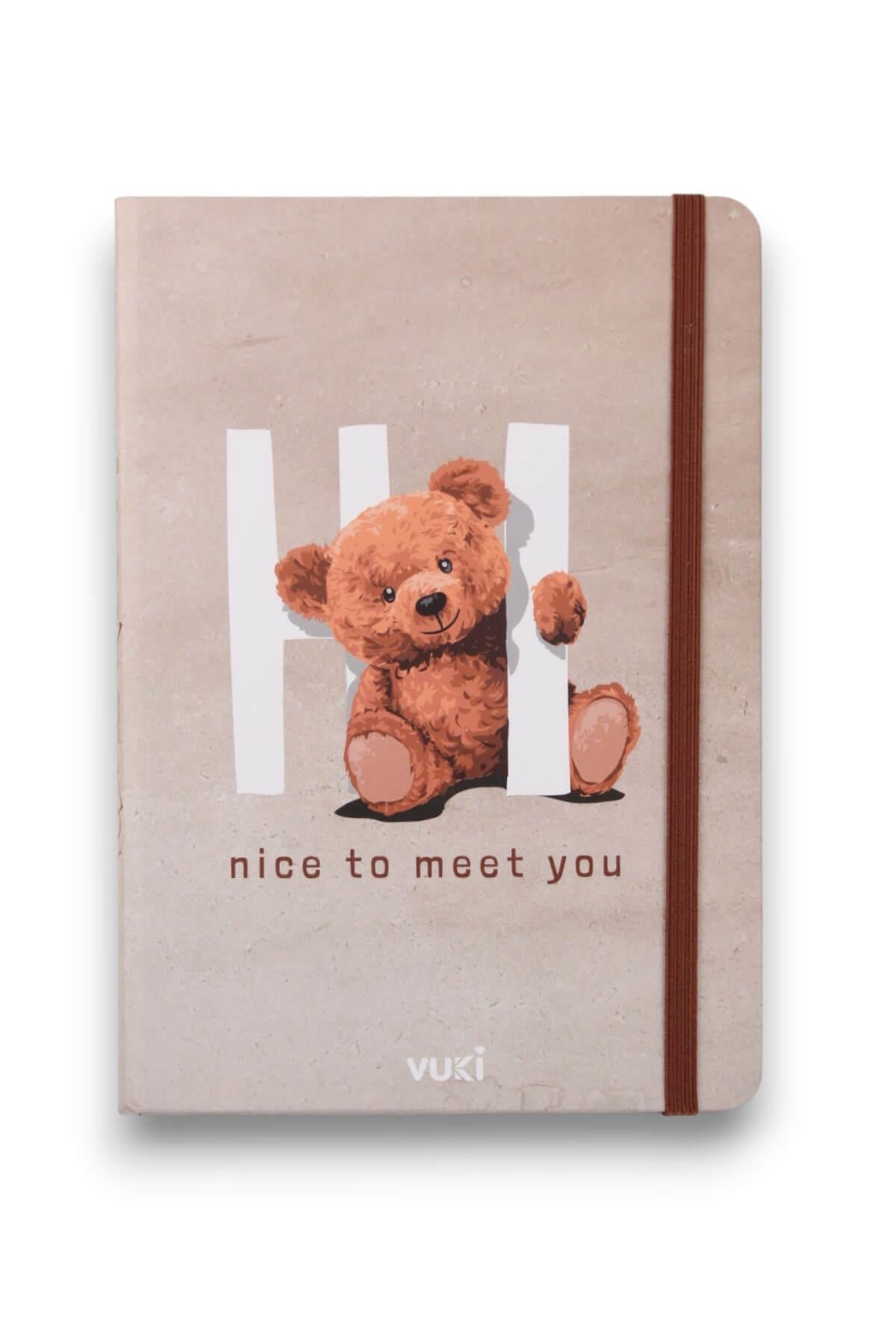 Teddy Bear A5 Sert Kapaklı  Not Defteri