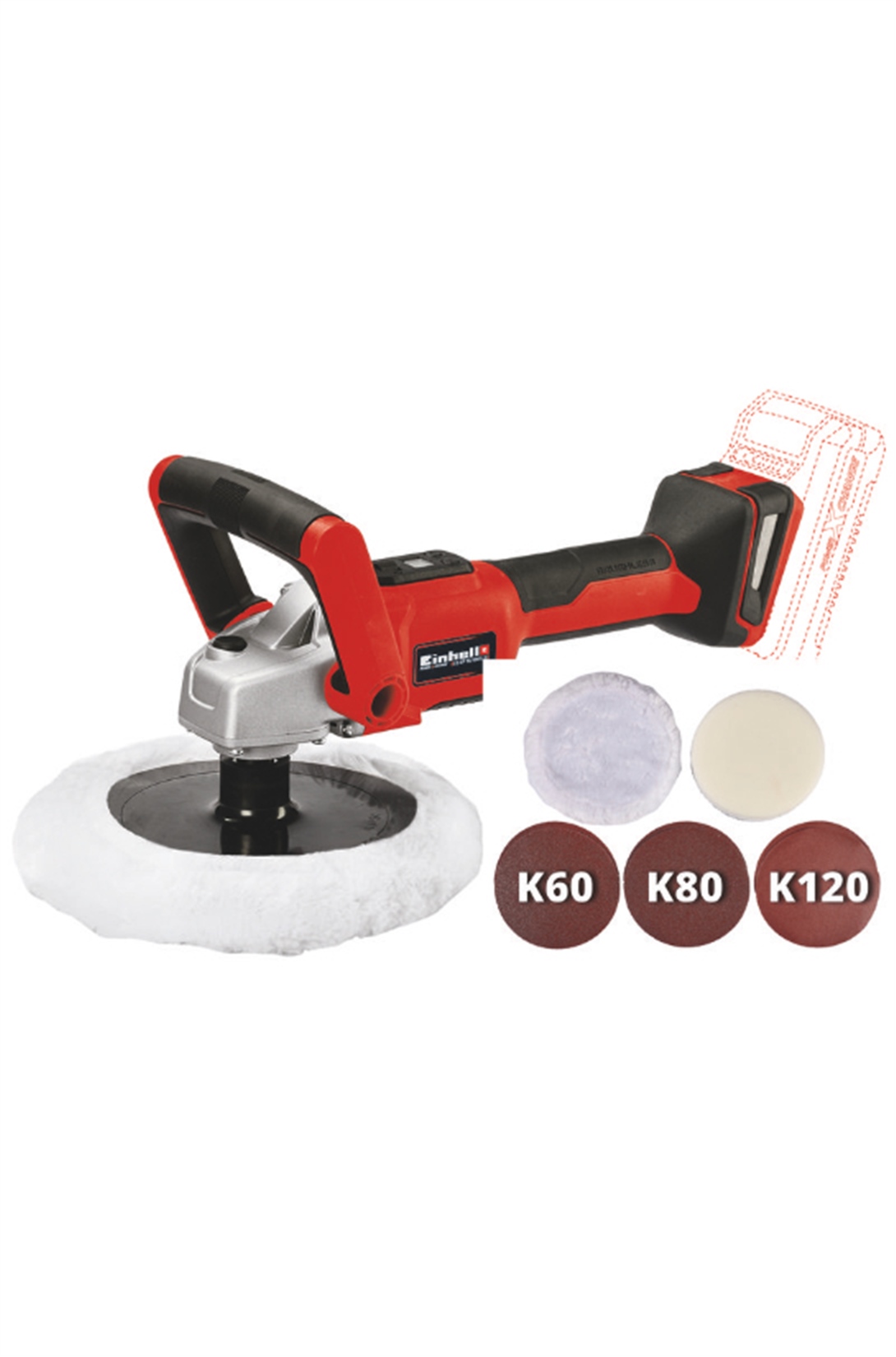 Einhell CE-CP 18/180 Li E-Solo Akülü Polisaj ve Zımpara Makinası (Akü ve Şarj Cihazı Dahil Değildir) - 2093320