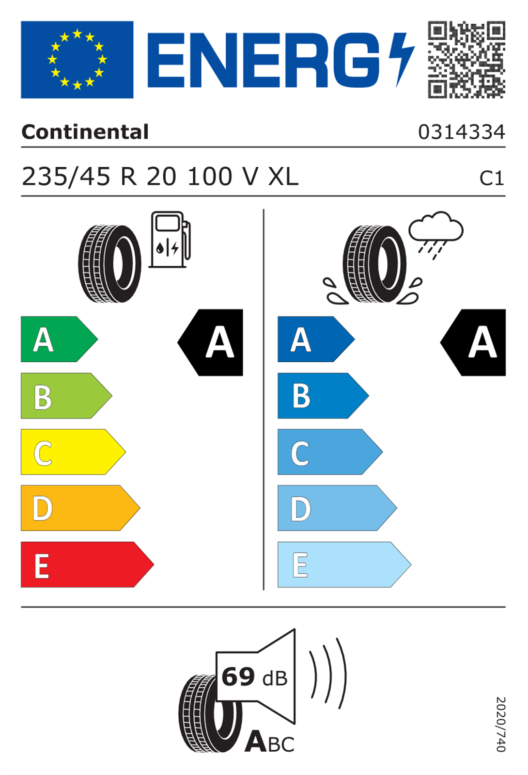 Continental 235/45R20 100V UltraContact XL NXT CRM Yaz Lastiği (2025)