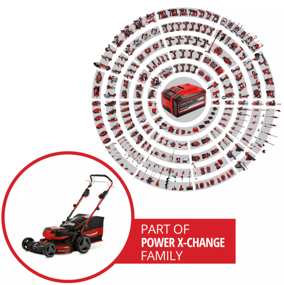 Einhell GP-CLM 47 S HW Li (4x5,2Ah) Akülü Çim Biçme Makinesi - 3413300