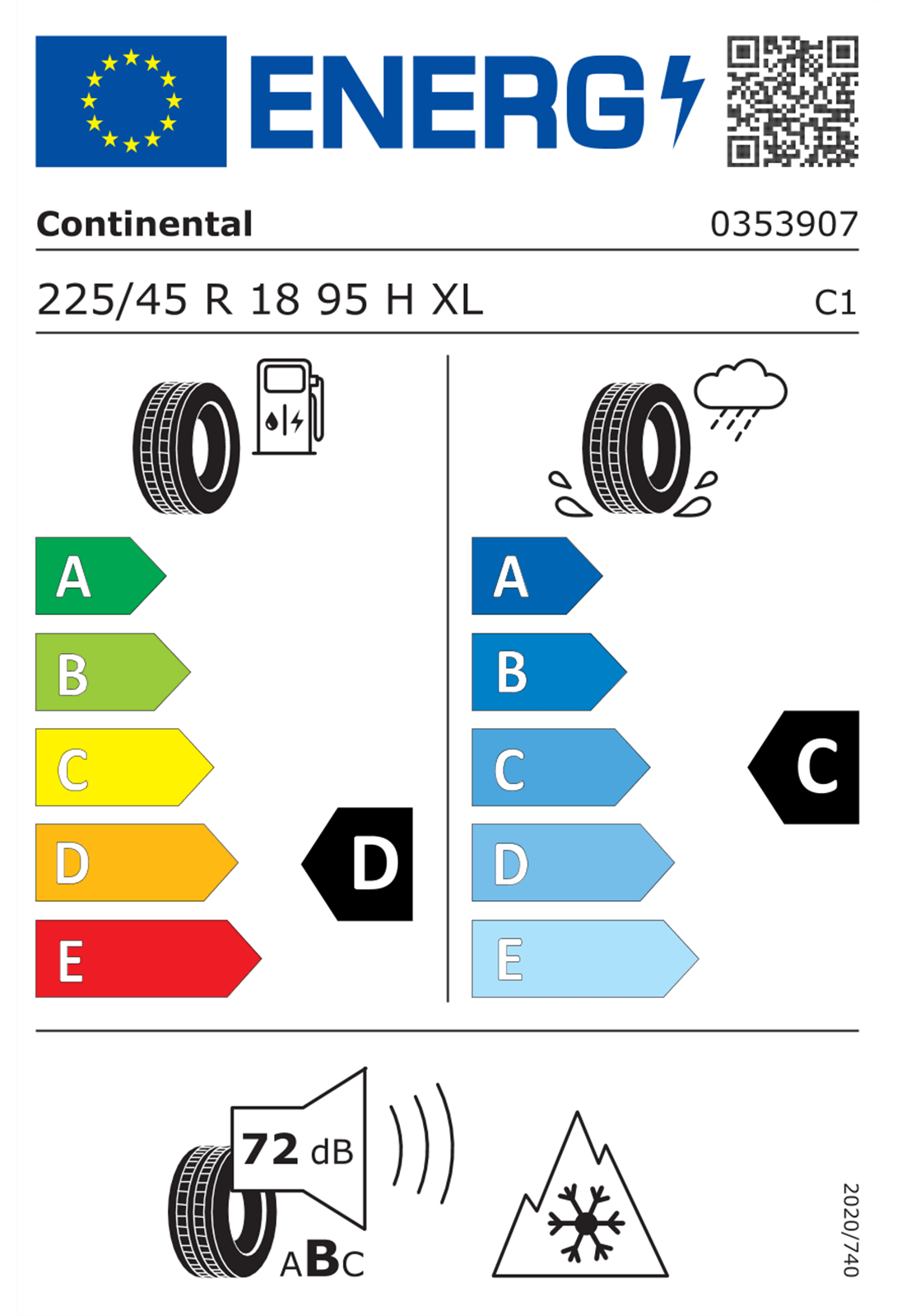 Continental ContiWinterContact TS 850 TL SSR MOE 225/45R18 95H Kış Lastiği (2024)