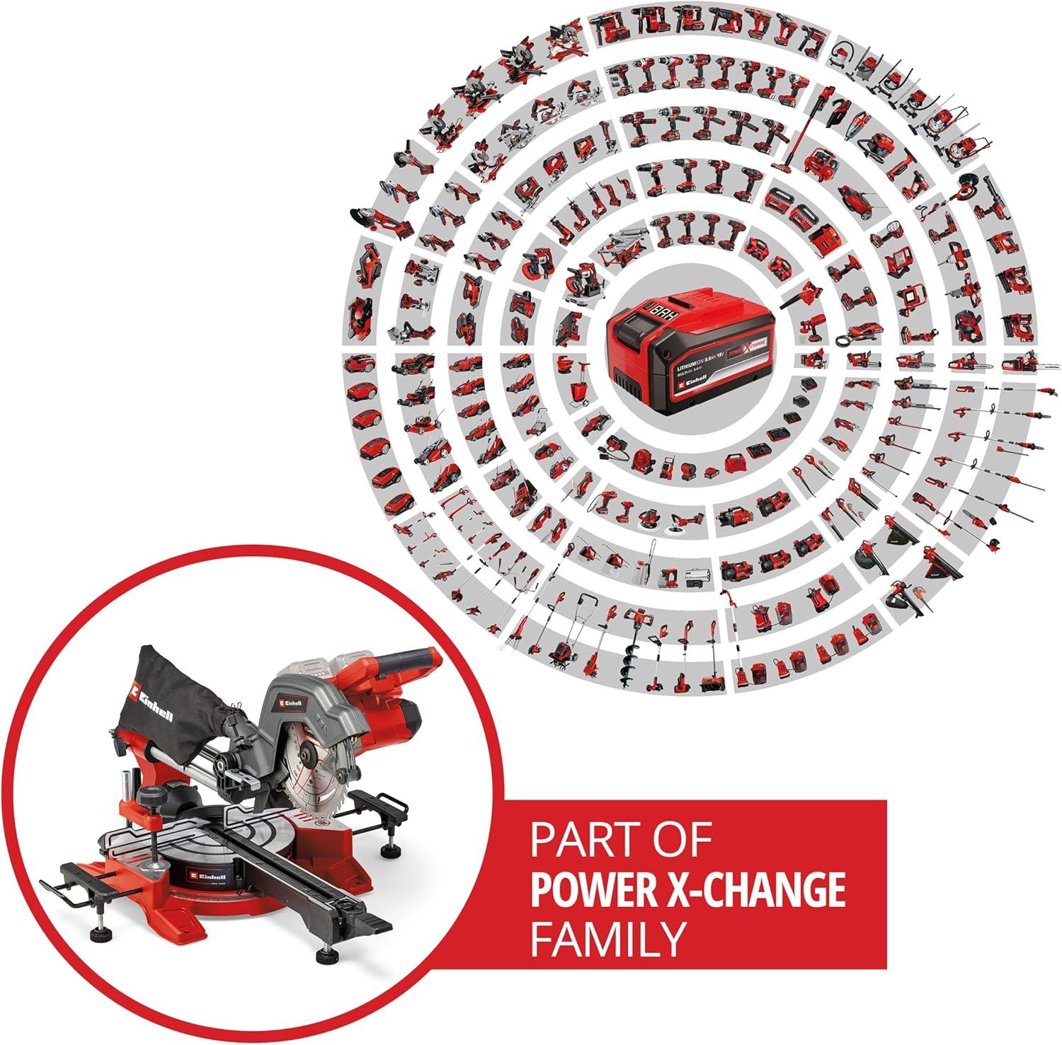 Einhell TE-SM 36/8 L Li-Solo, Akülü Kayar Gönye Testeresi (Akü ve Şarj Cihazı Dahil Değildir) - 4300882