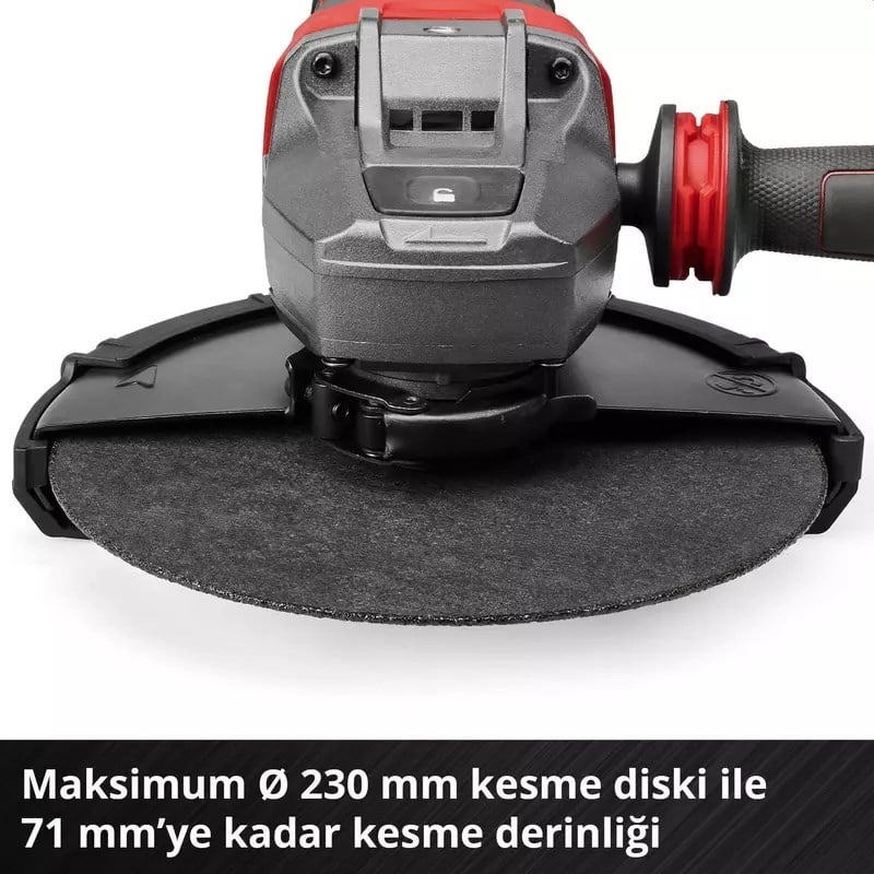 Einhell TP-AG 230/2400 Avuç Taşlama (2400 W, Ø230 mm kesme diski, 71 mm kesme derinliği, dönebilen tutamak, titreşim önleyici sistem, disk koruması, kesme diski dahil değildir) - 4430895
