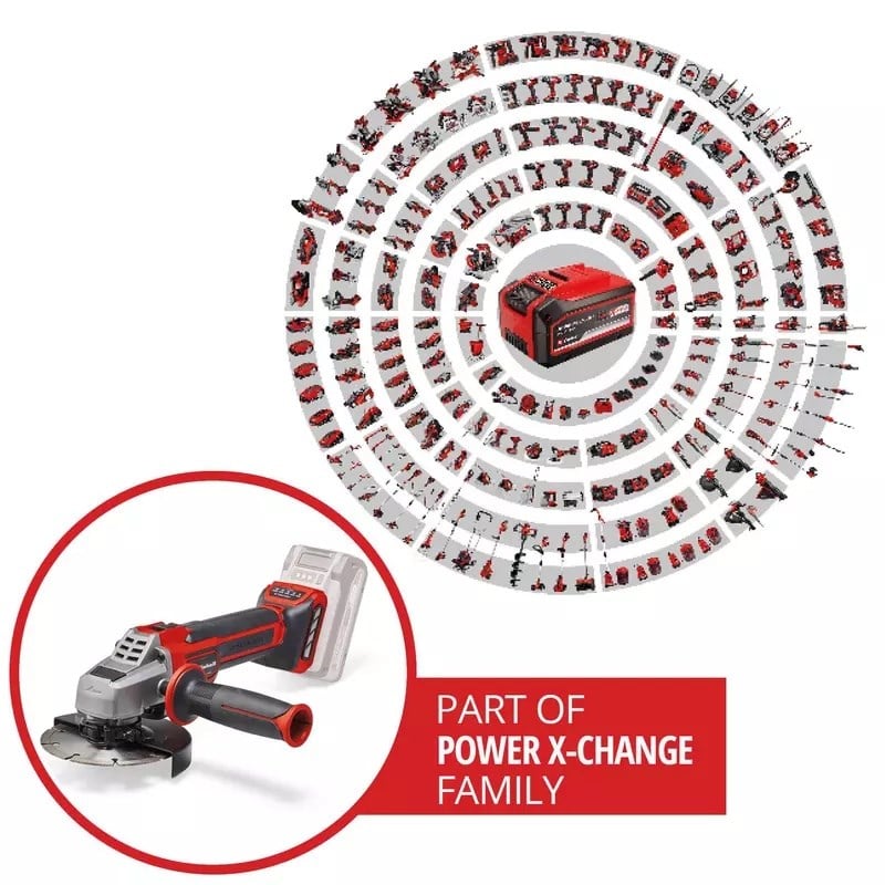 Einhell Professional TP-AG 18/125 Ce +3 Set - Solo Akülü Avuç Taşlama Seti (Akü ve Şarj Cihazı Dahil Değildir) - 4431195