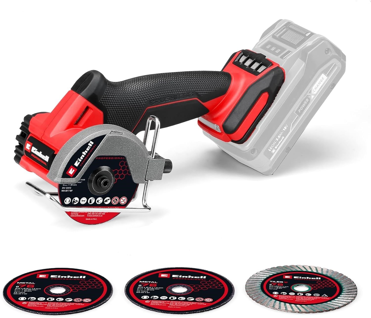 Einhell TP-CO 18/76-C Li BL - Solo, Akülü Avuç Taşlama (Akü ve Şarj Cihazı Dahil Değildir) - 4432000