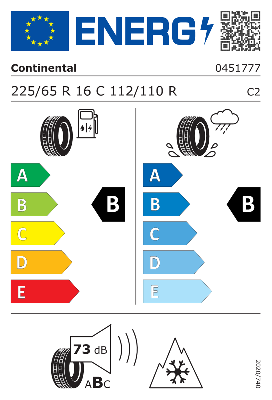 Continental 225/65R16C 112/110R VanContact Ultra A/S Dört Mevsim Lastiği (2023)