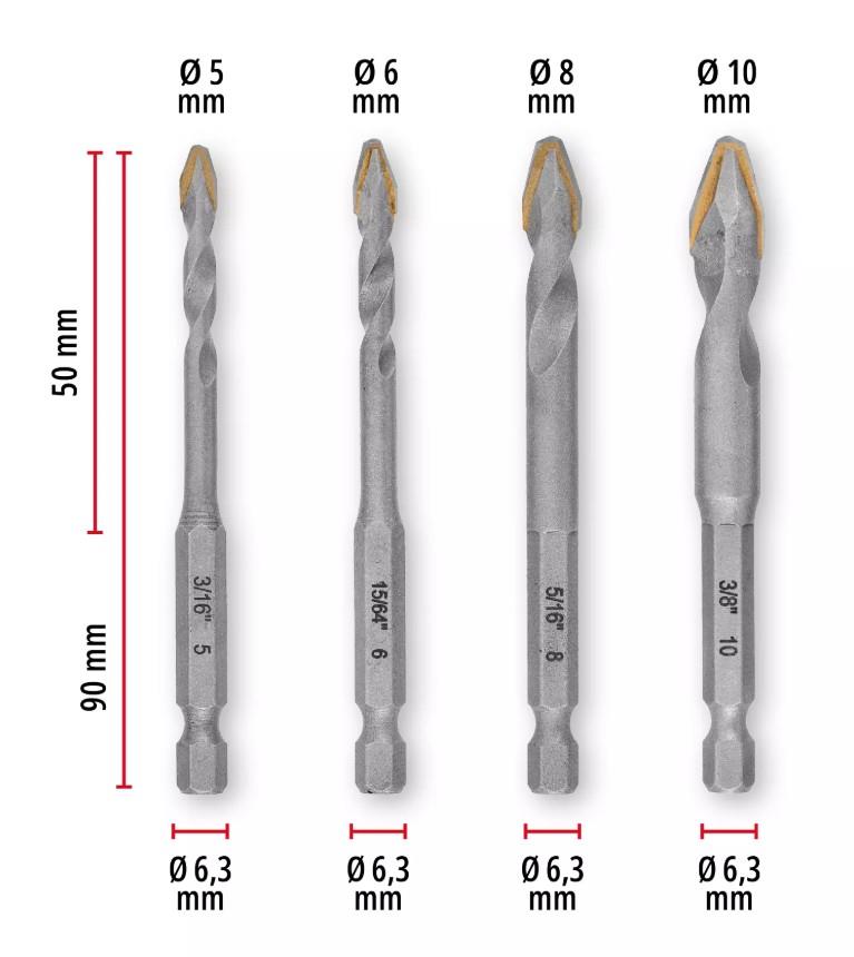 Einhell Seramik Fayans Delici Uç 4 Parça XS-Case Kutu - 49051404