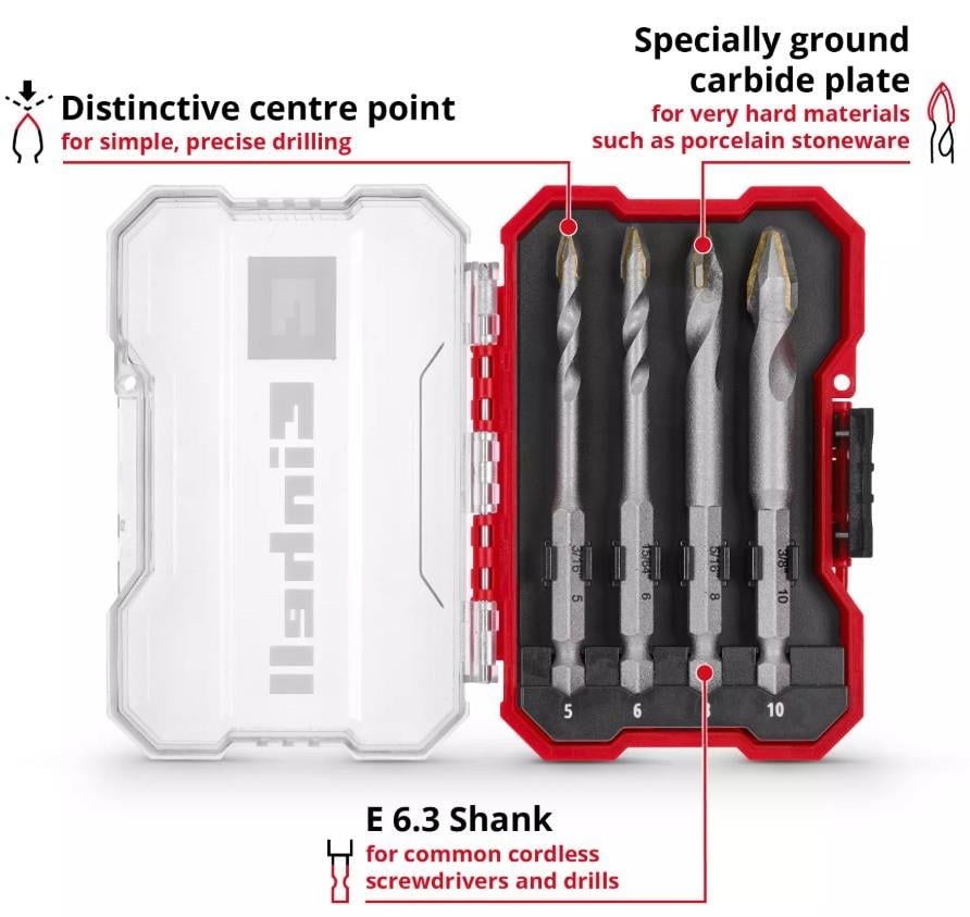 Einhell Seramik Fayans Delici Uç 4 Parça XS-Case Kutu - 49051404