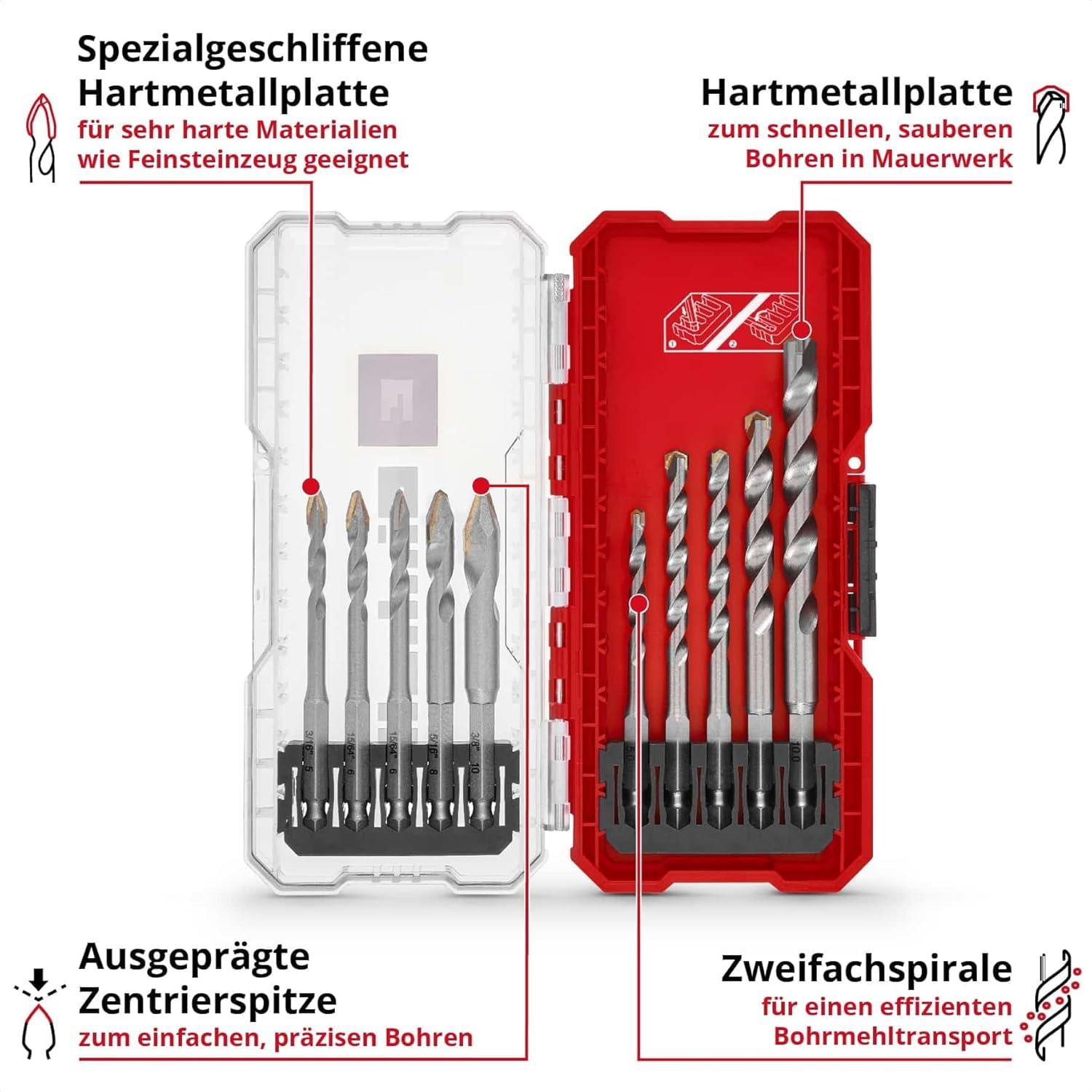Einhell Seramik ve Beton Delme Ucu 10 Parça S-Case Kutu  - 49051410