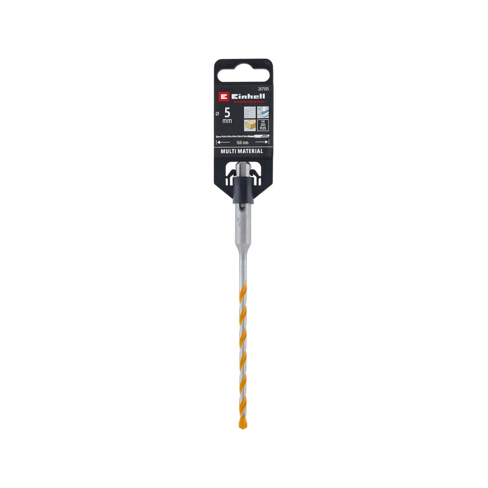 Einhell SDS Plus Çok Amaçlı Matkap Ucu 5 mm (40Cr çelik, karbür çift kesici, 130° elmas uç, darbesiz kullanım) - 49267505