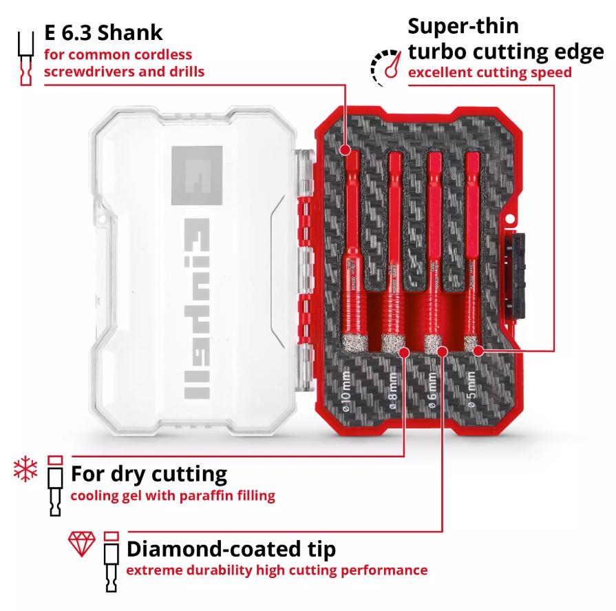 Einhell Elmas Karo Matkap Ucu Seti 4 Parça - 49500404