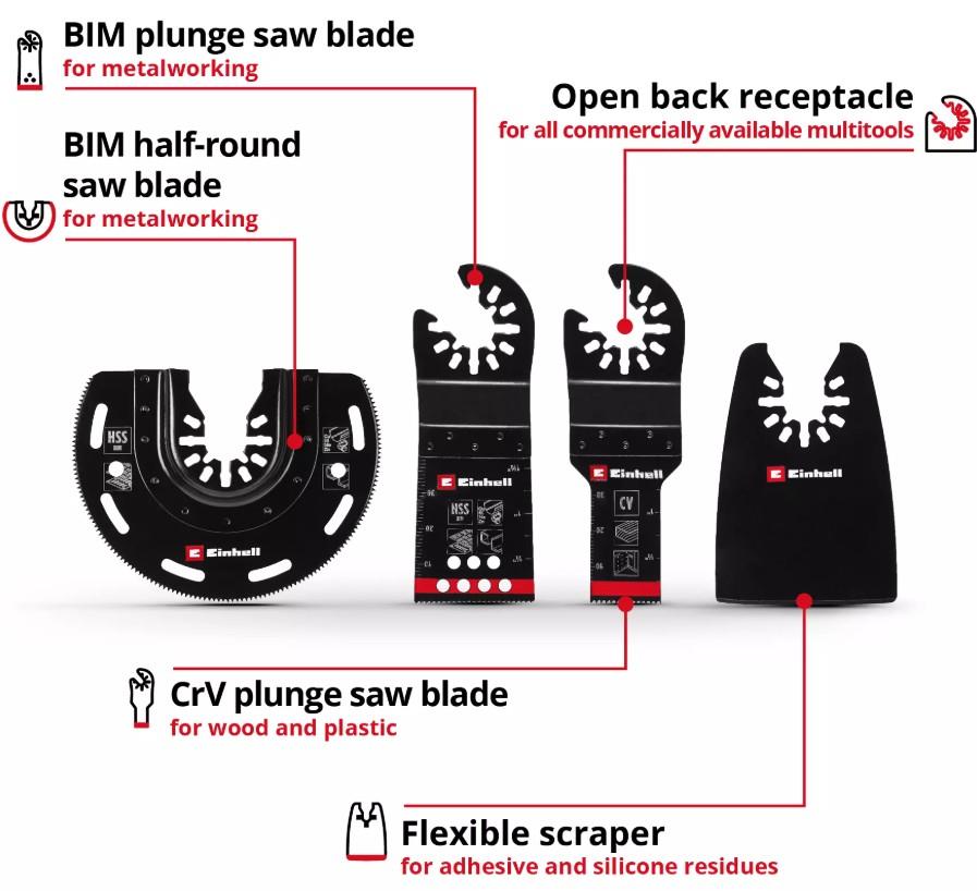 Einhell Raspalama Set 4 Parça  - 49708104