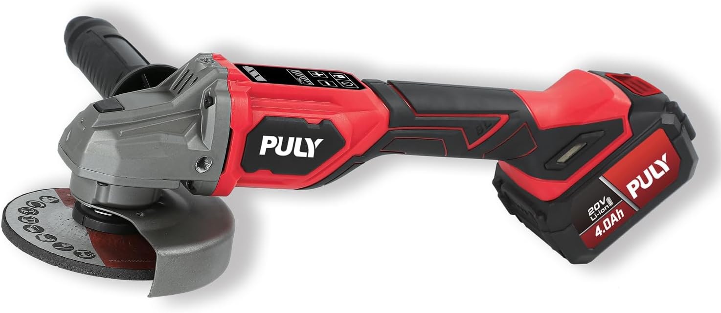 PULY BLMD-298 Kömürsüz 20V Akülü Avuç Taşlama Set 125 Mm (2X4.0 Ah)